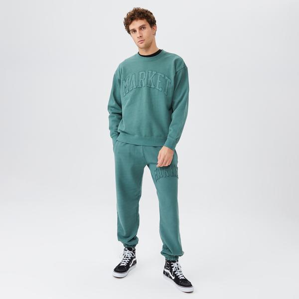 Market Vintage Washed Erkek Yeşil Eşofman Altı