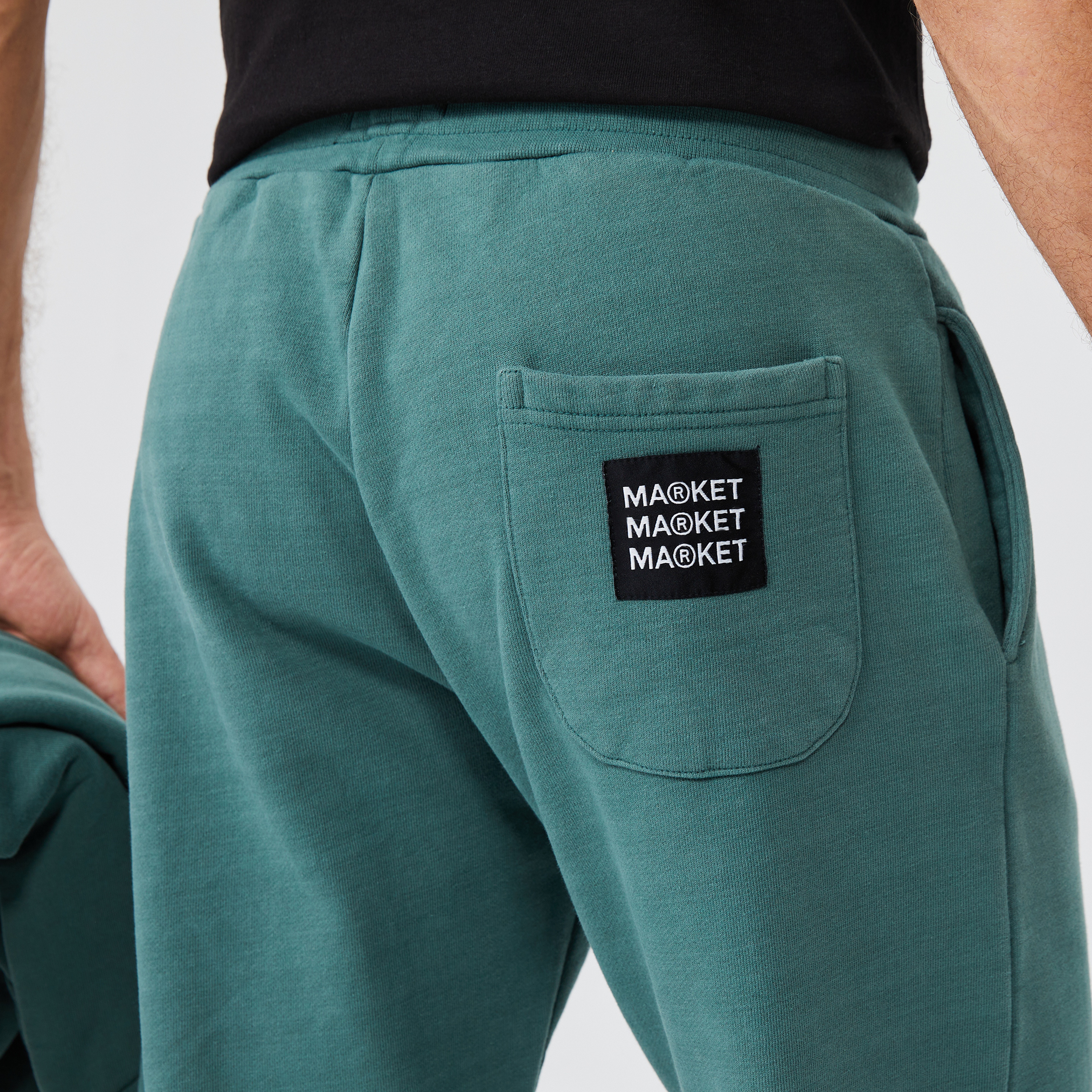 Market Vintage Washed Erkek Yeşil Eşofman Altı