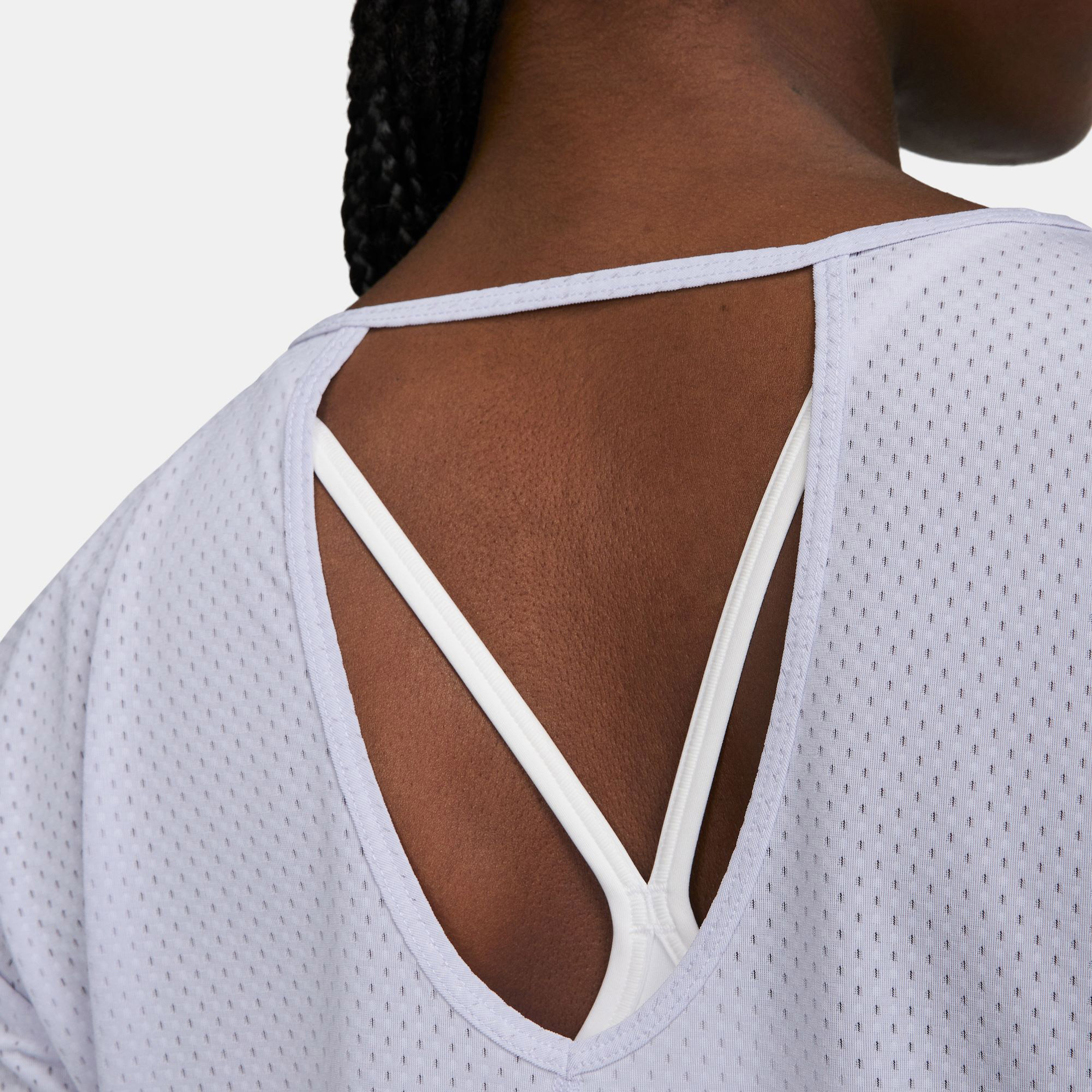 Nike Dri-Fit One Breathe Kadın Mor Antrenman T-Shirt