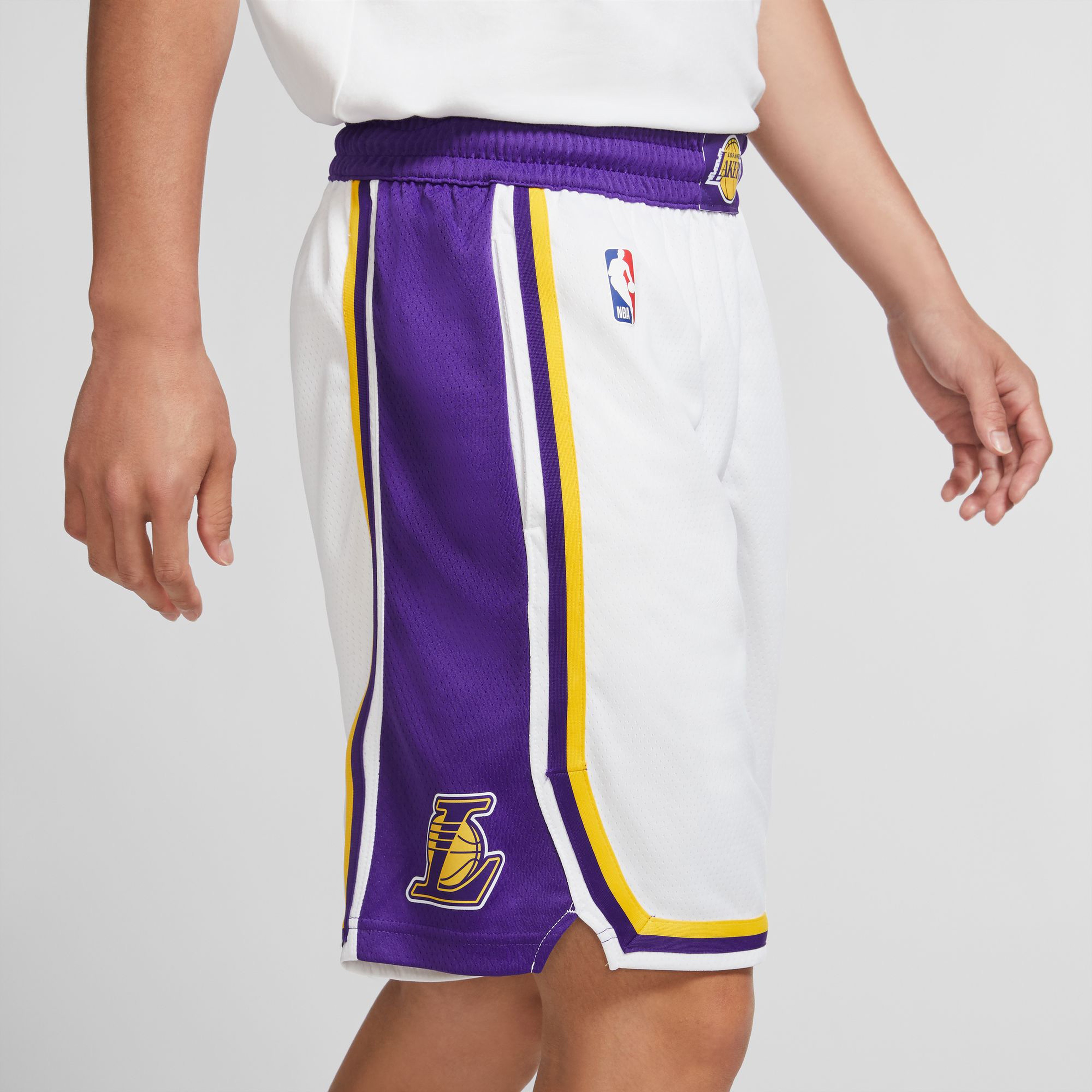 Nike Los Angeles Lakers NBA Swingman Erkek Beyaz Şort