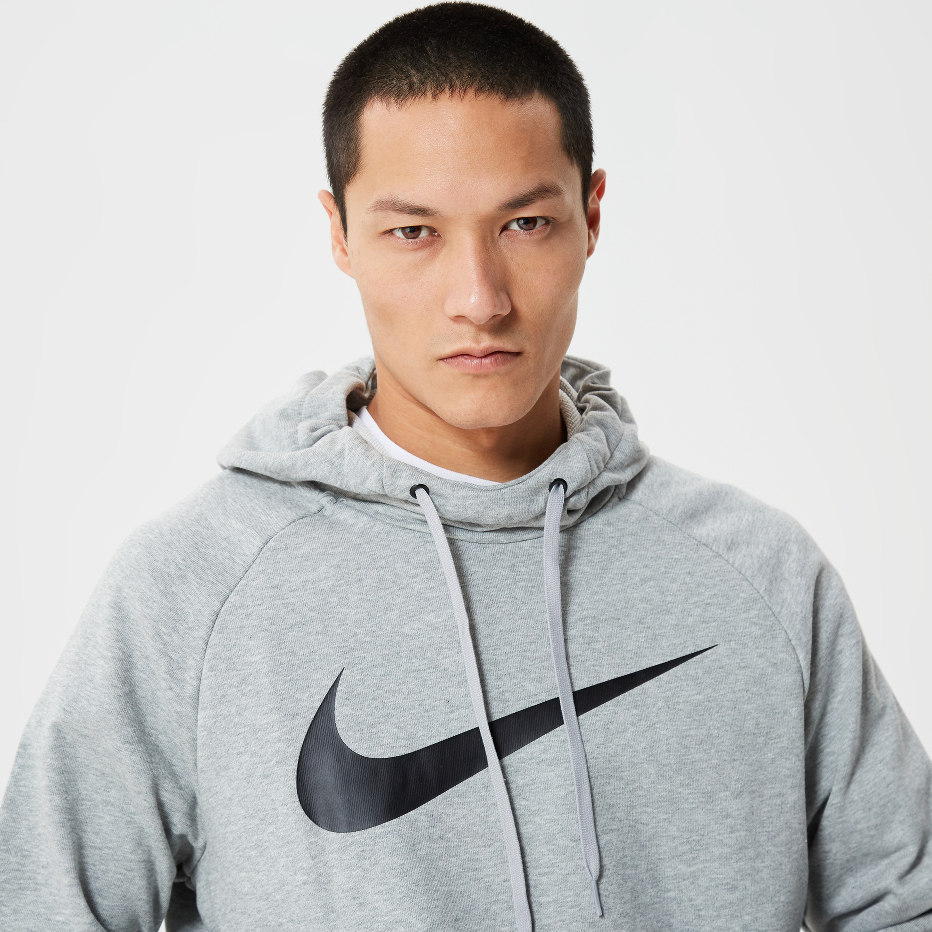 Nike Dri-Fit Pullover Erkek Gri Antrenman Sweatshirt