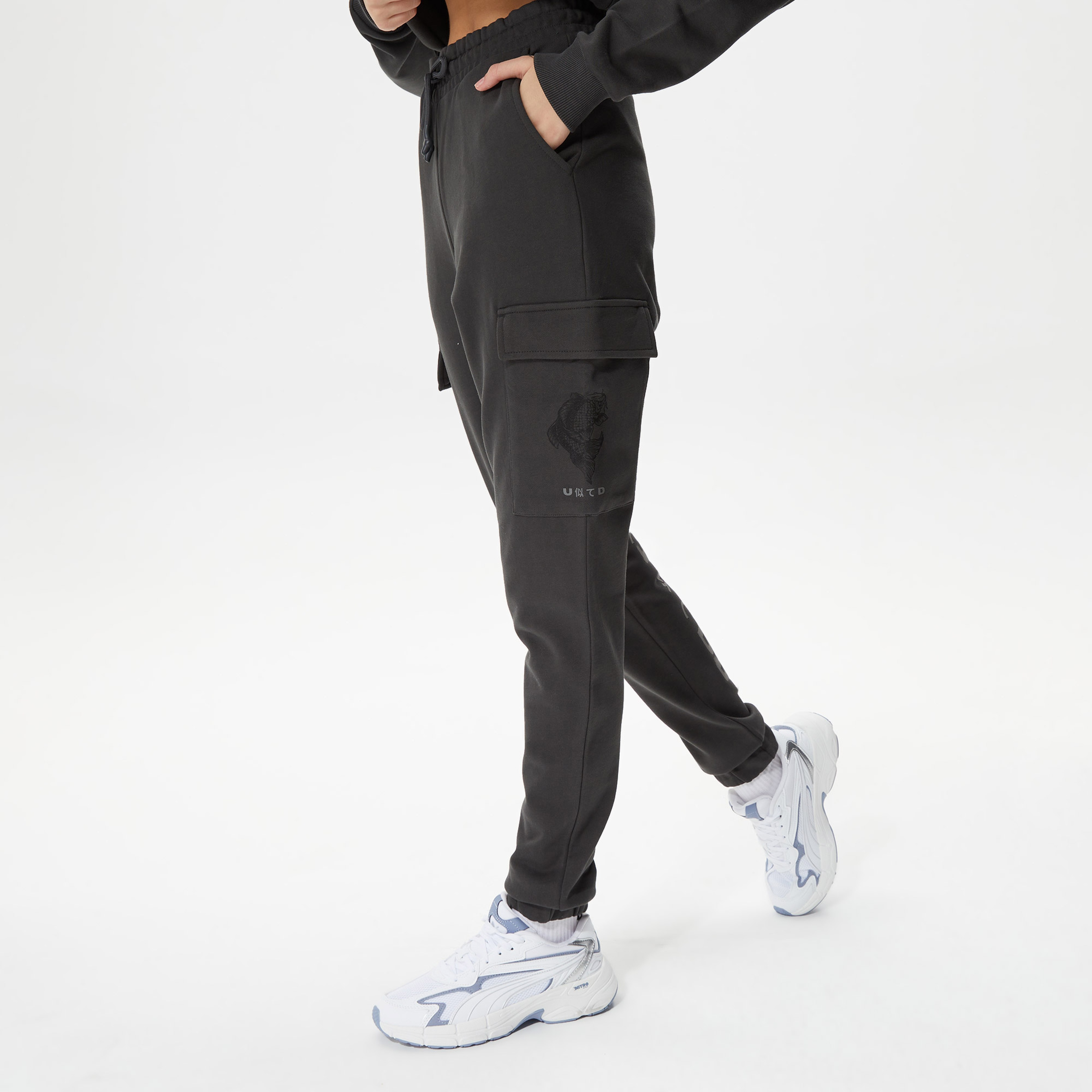 UNITED4 Kadın Siyah Eşofman Altı