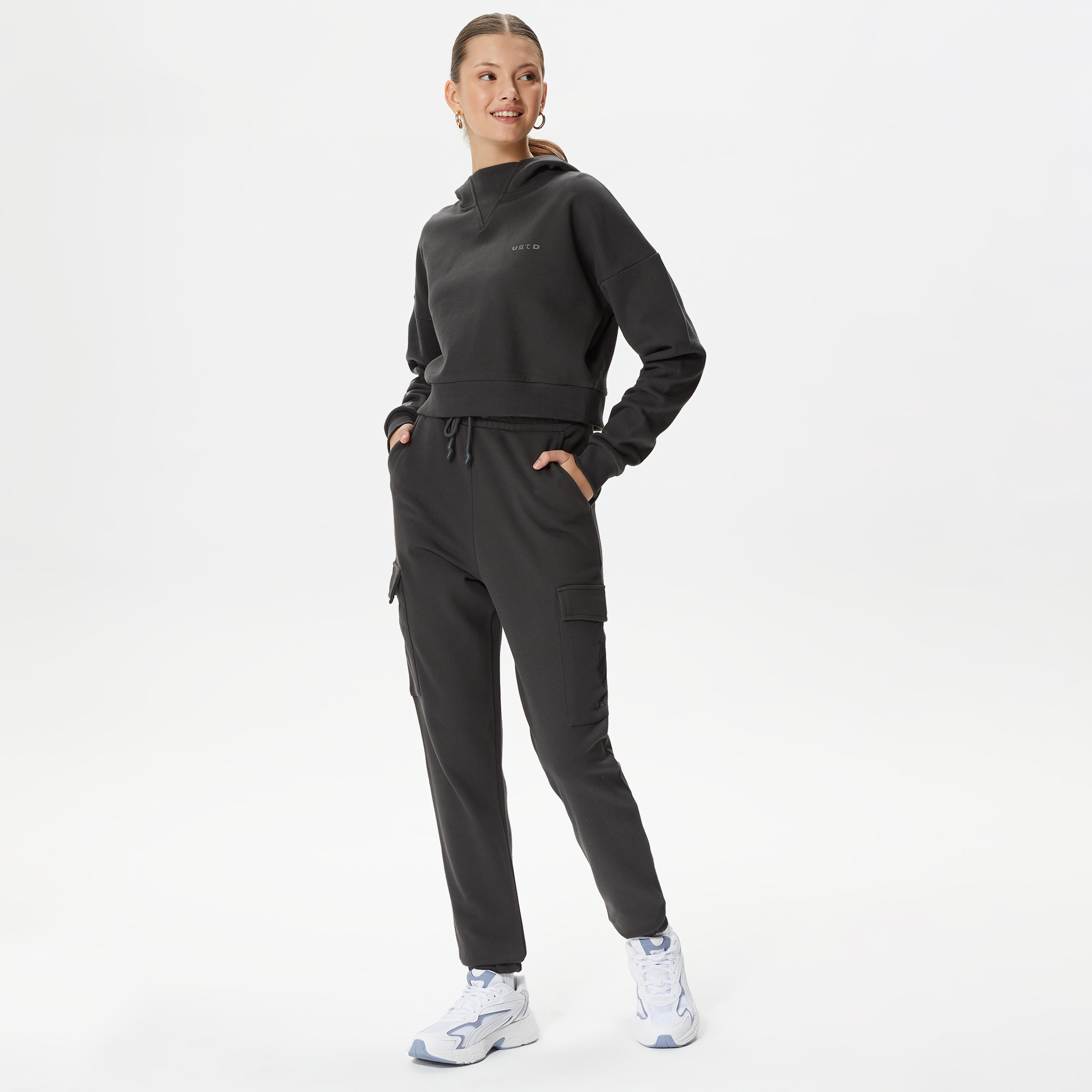 UNITED4 Kadın Siyah Eşofman Altı