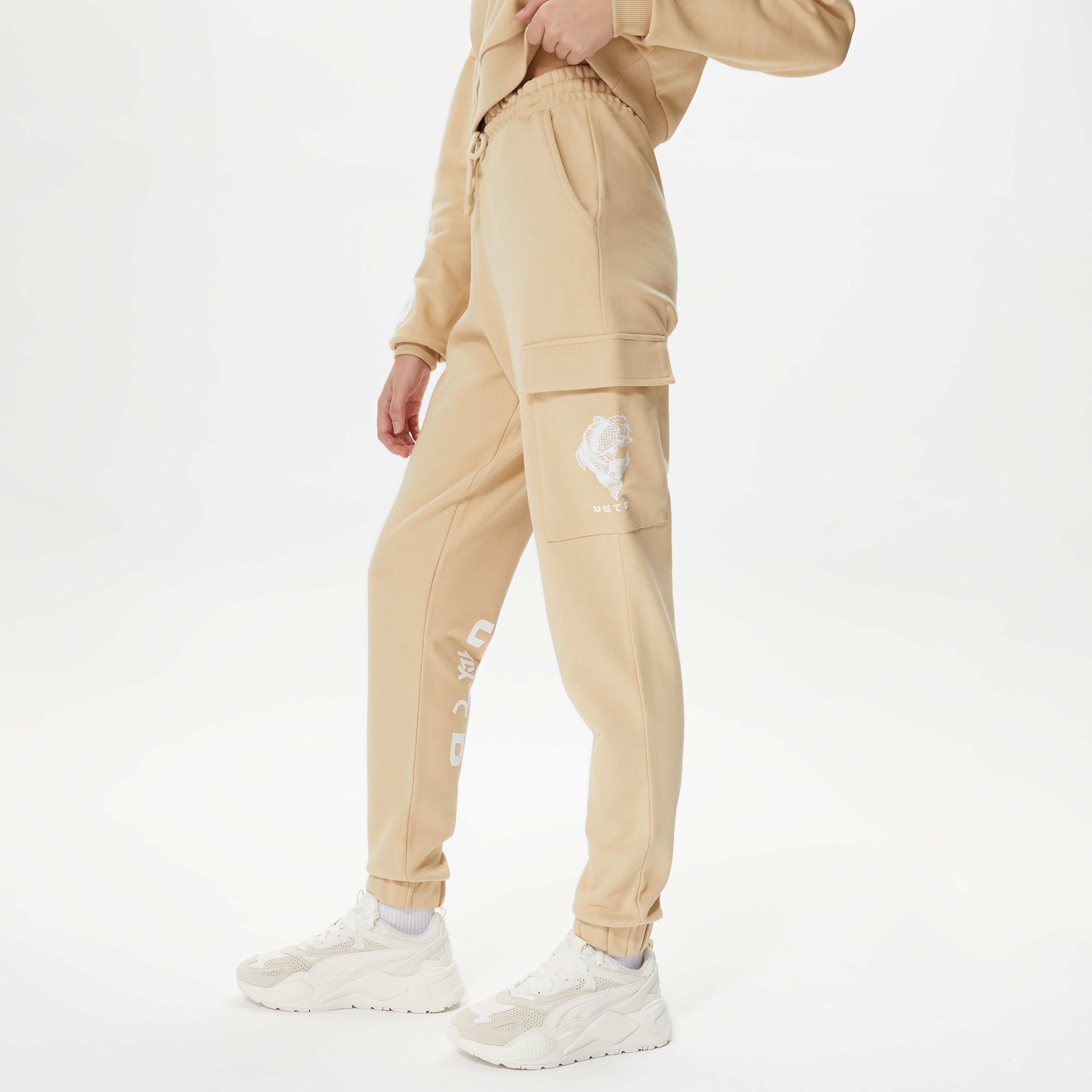 UNITED4 Kadın Krem Eşofman Altı