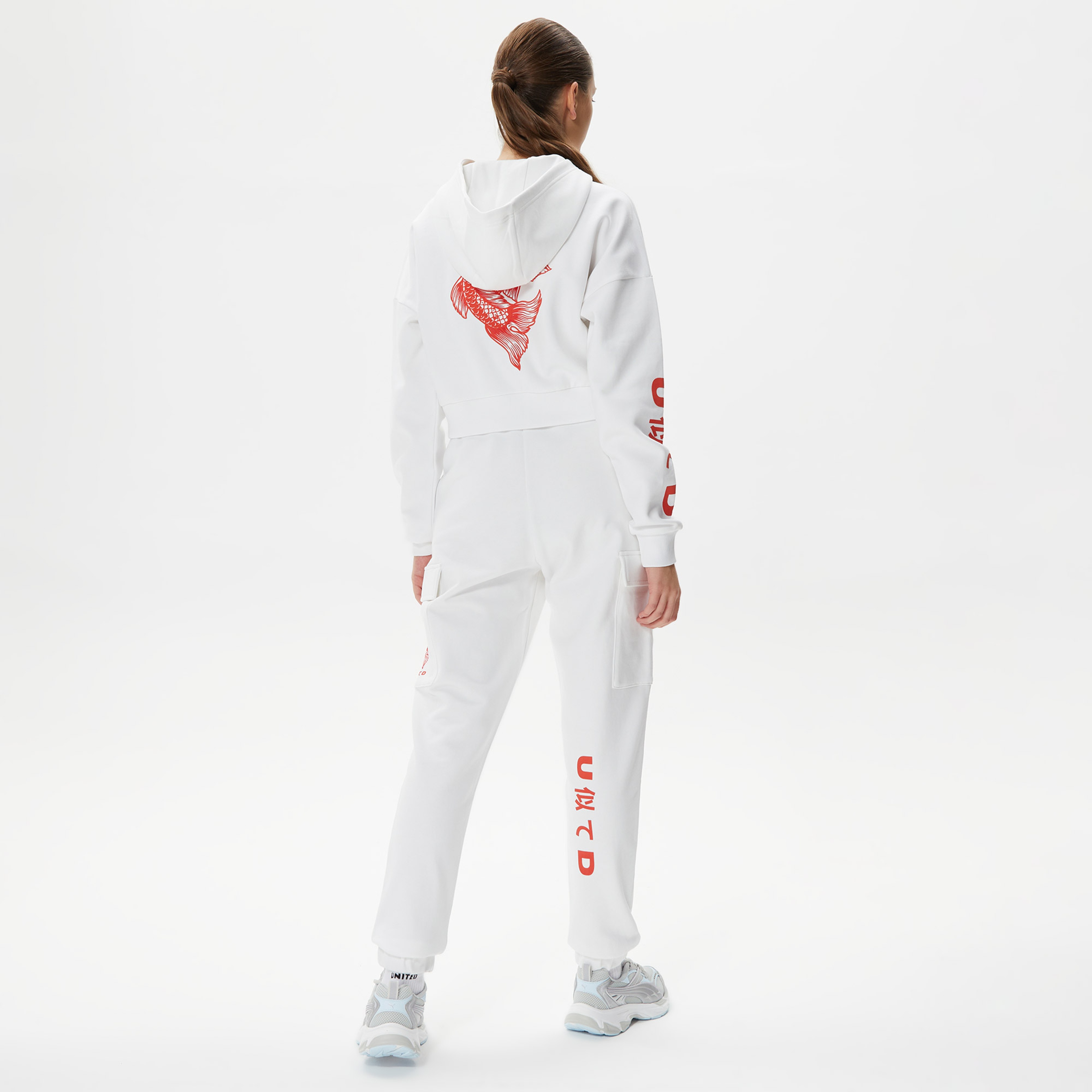 UNITED4 Kadın Beyaz Eşofman Altı