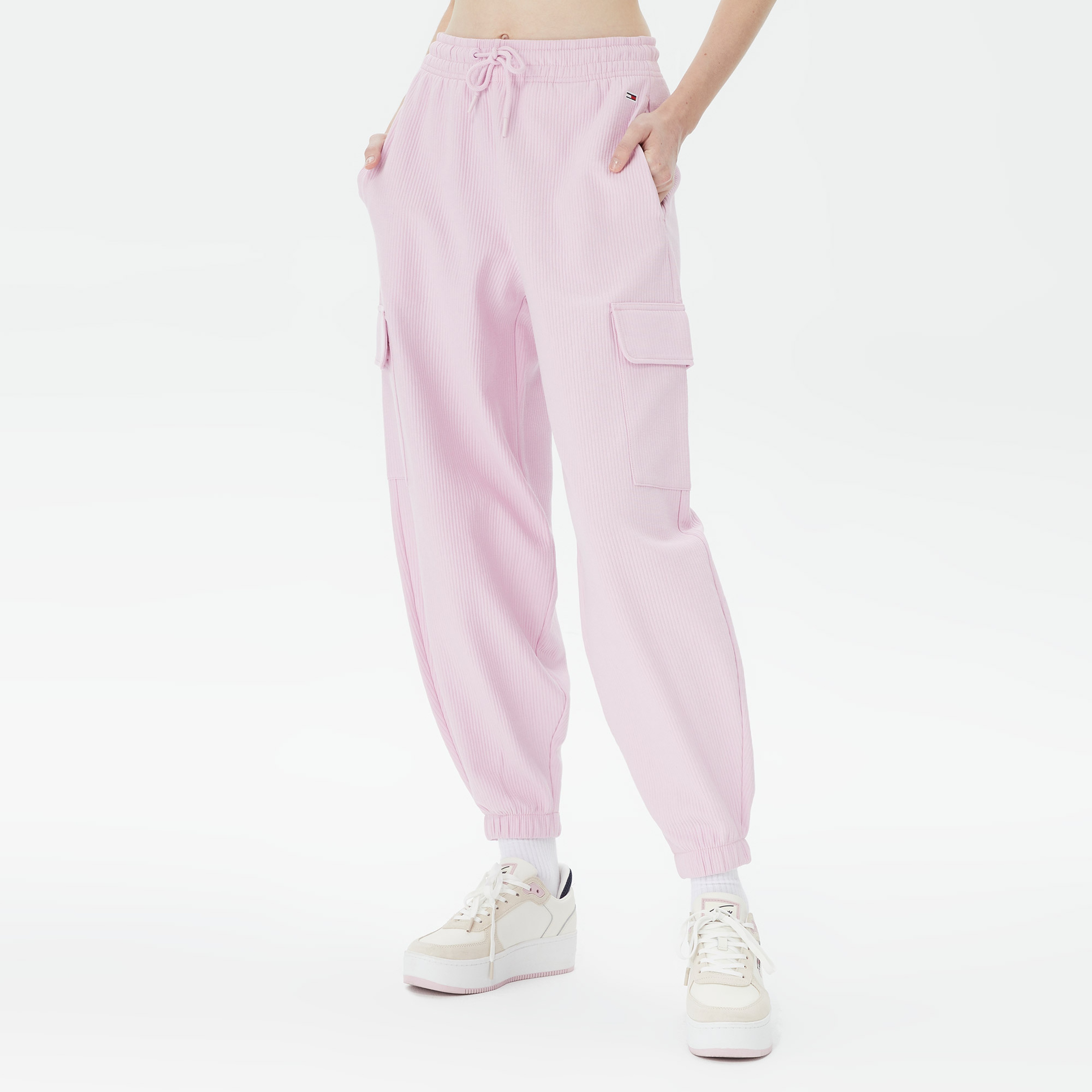 Tommy Hilfiger Ottoman Workwear Kadın Pembe Eşofman Altı