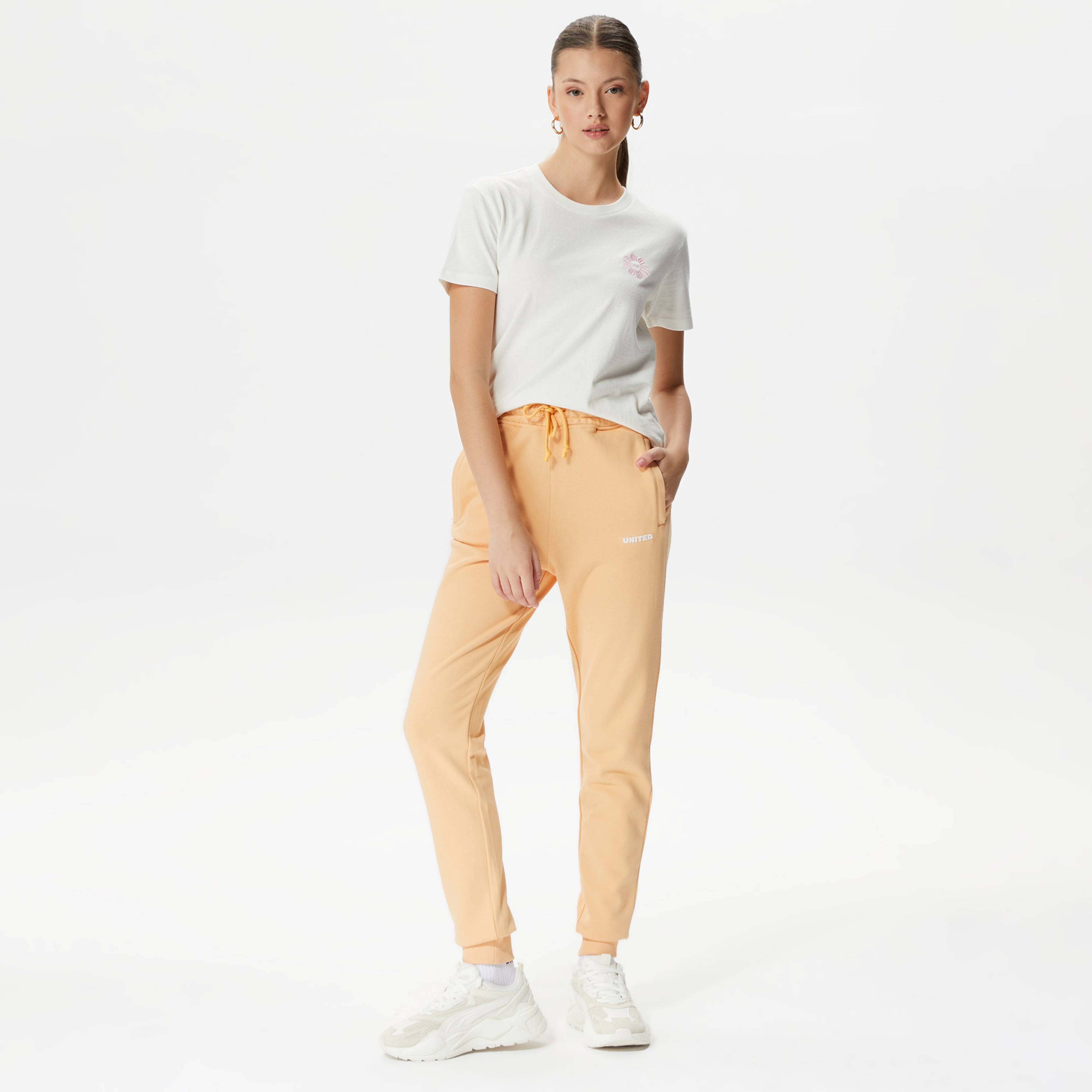 UNITED4 Kadın Turuncu Eşofman Altı