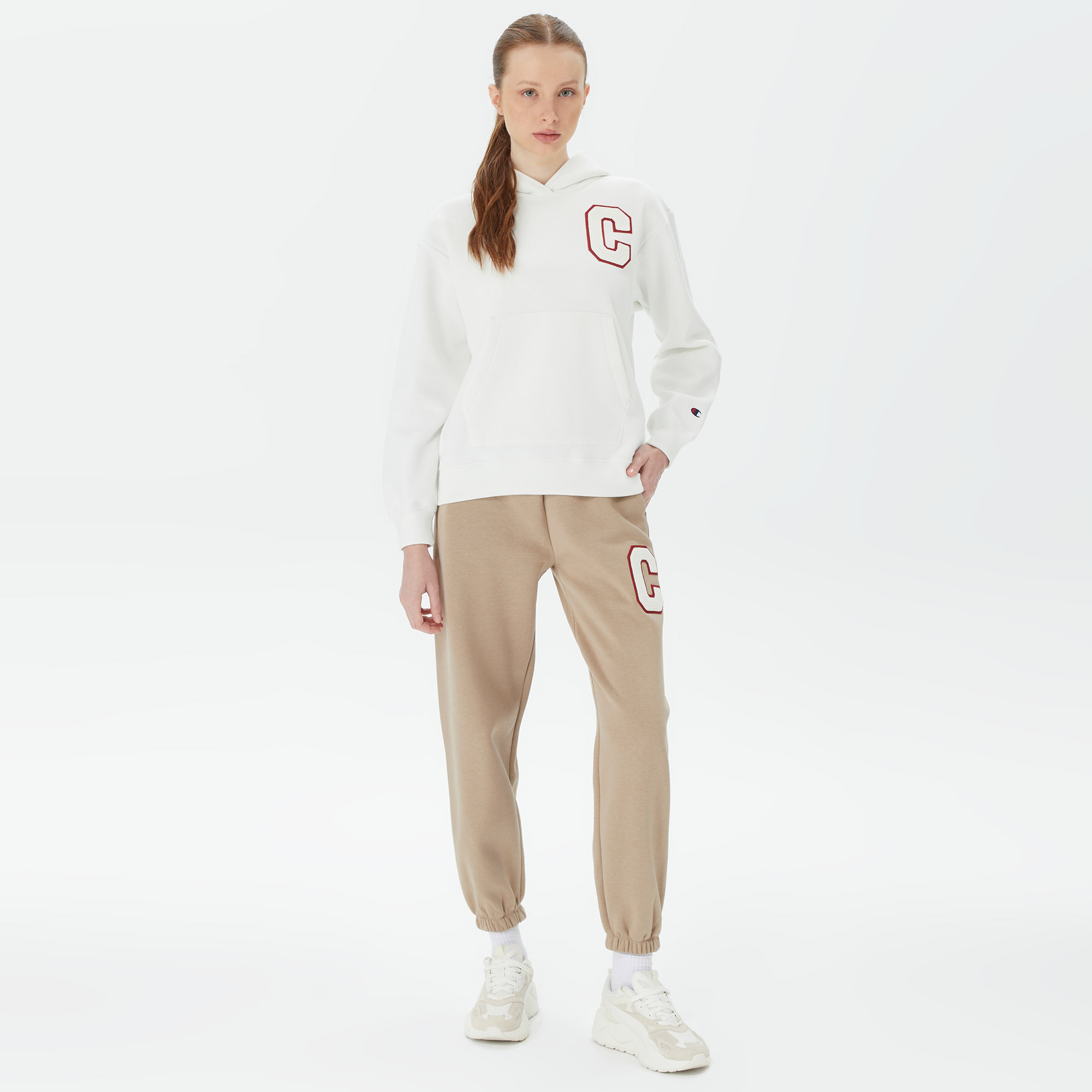 Champion Elastic Cuff Kadın Krem  Eşofman Altı