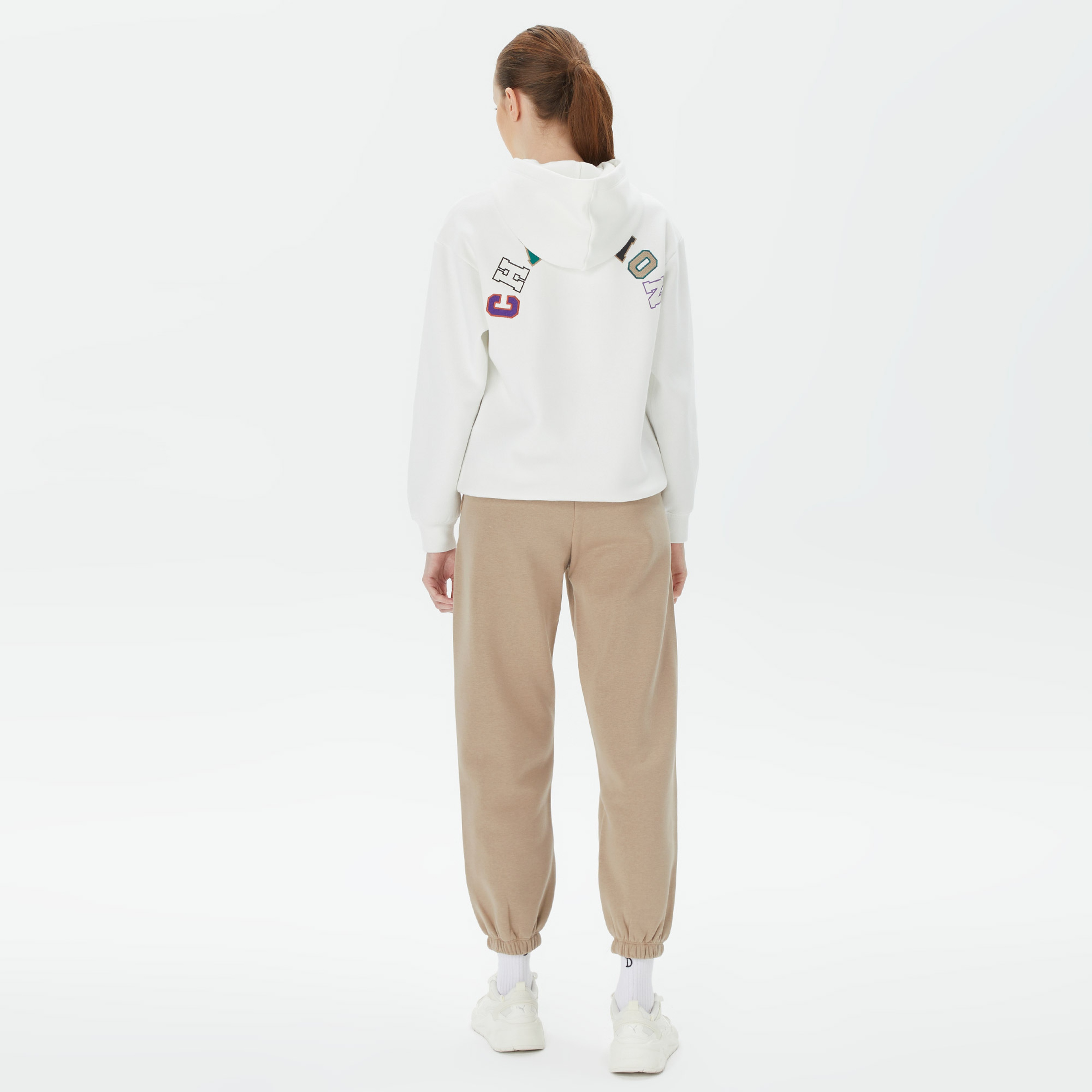 Champion Elastic Cuff Kadın Krem  Eşofman Altı