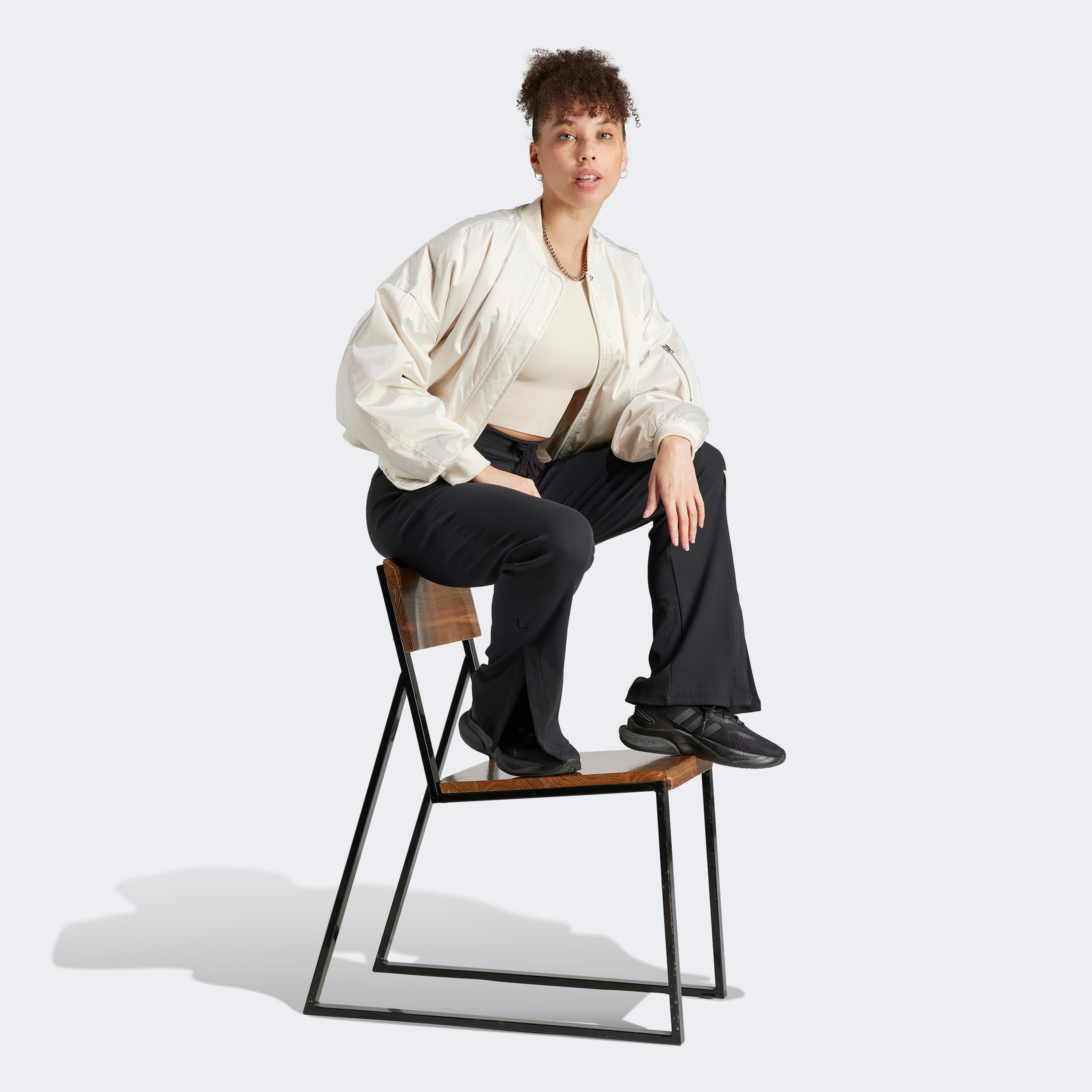 adidas Lng Rib Pt Kadın Siyah Eşofman Altı