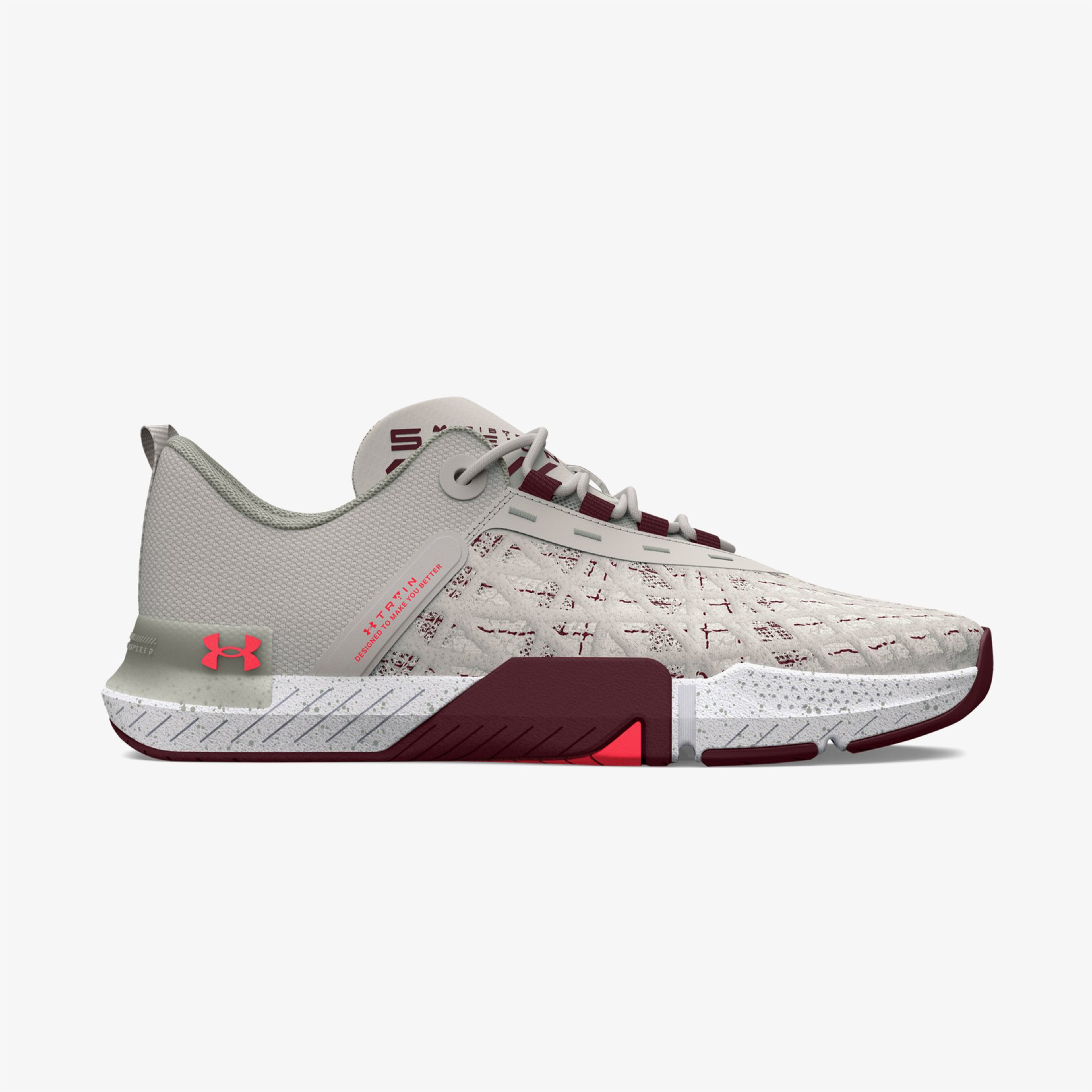 Under Armour TriBase Reign 5 Erkek Gri Antrenman Ayakkabısı