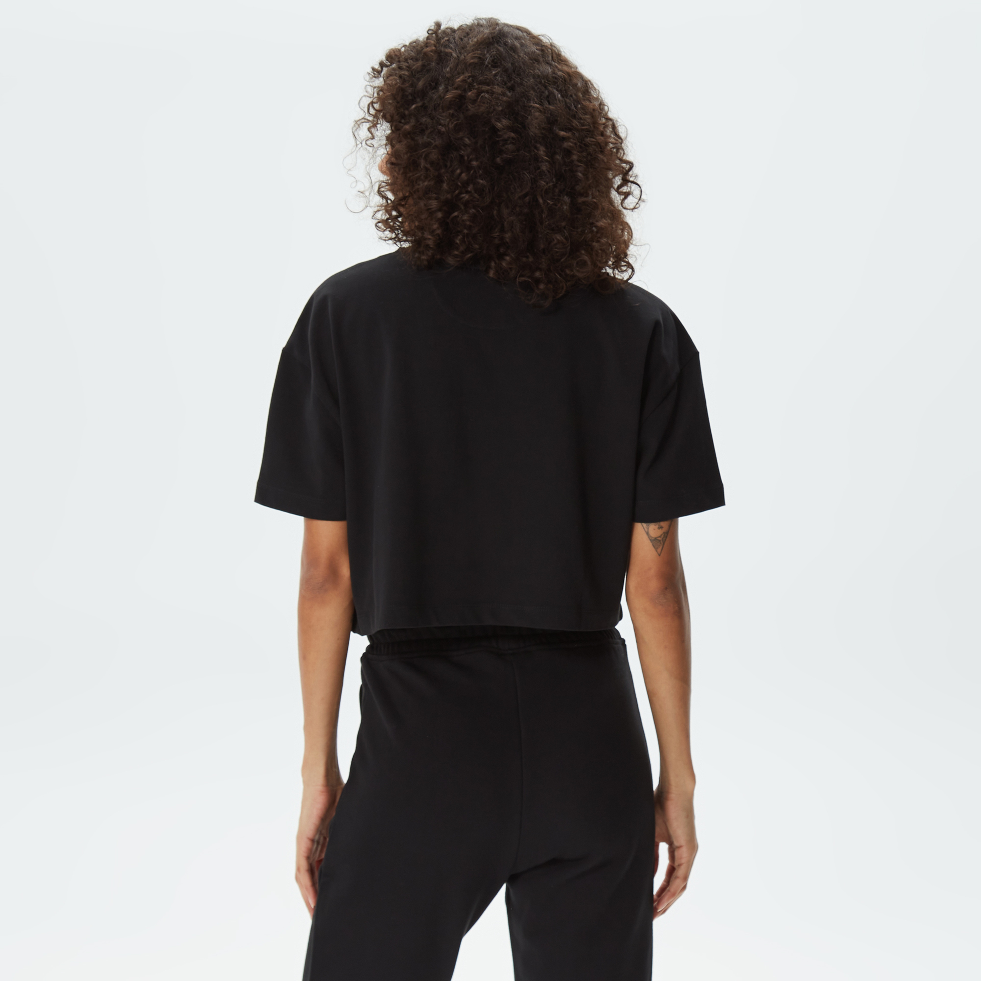 UNITED4 Classic Kadın Siyah Crop T-Shirt