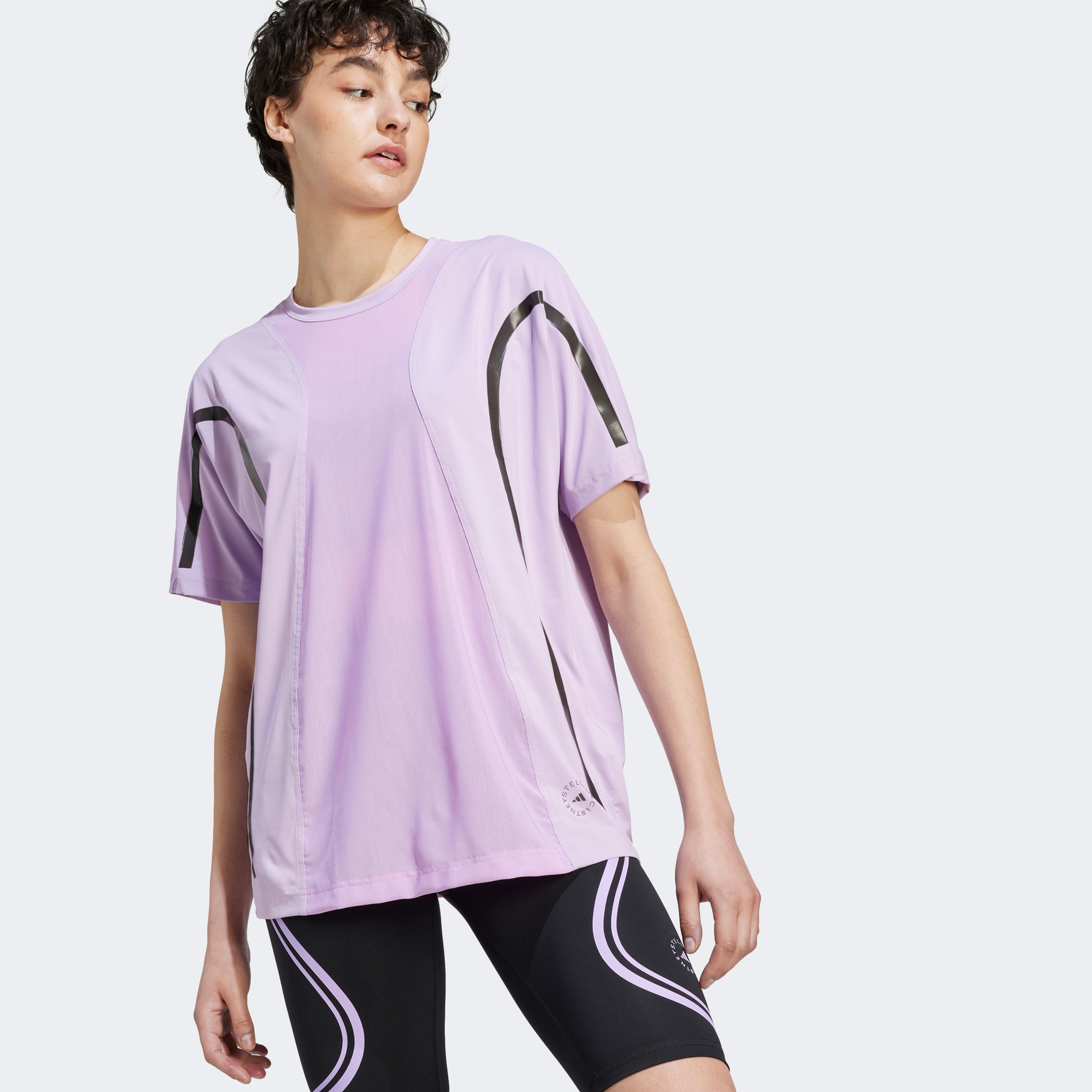 adidas by Stella McCartney TruePace Loose Kadın Mor T-Shirt