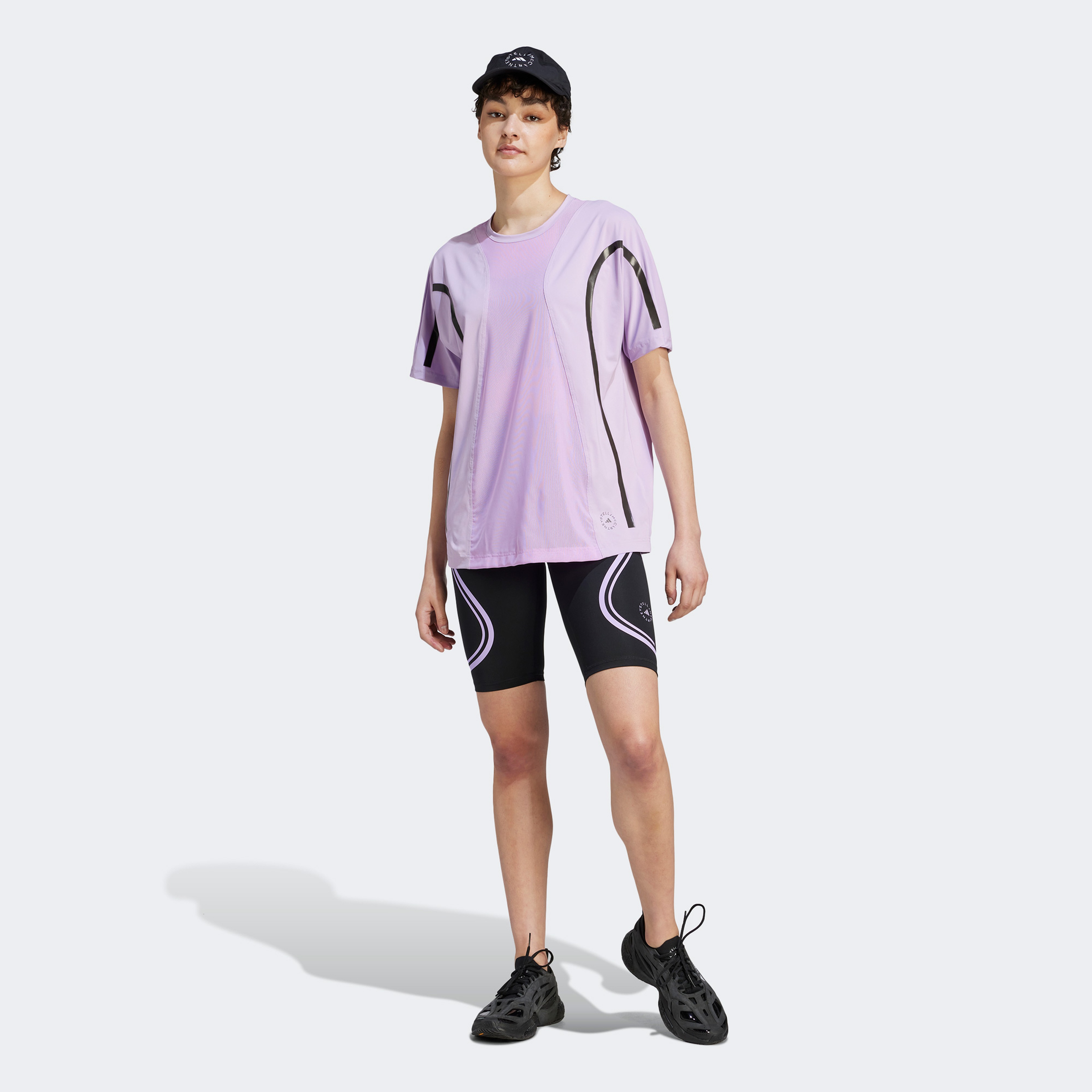 adidas by Stella McCartney TruePace Loose Kadın Mor T-Shirt