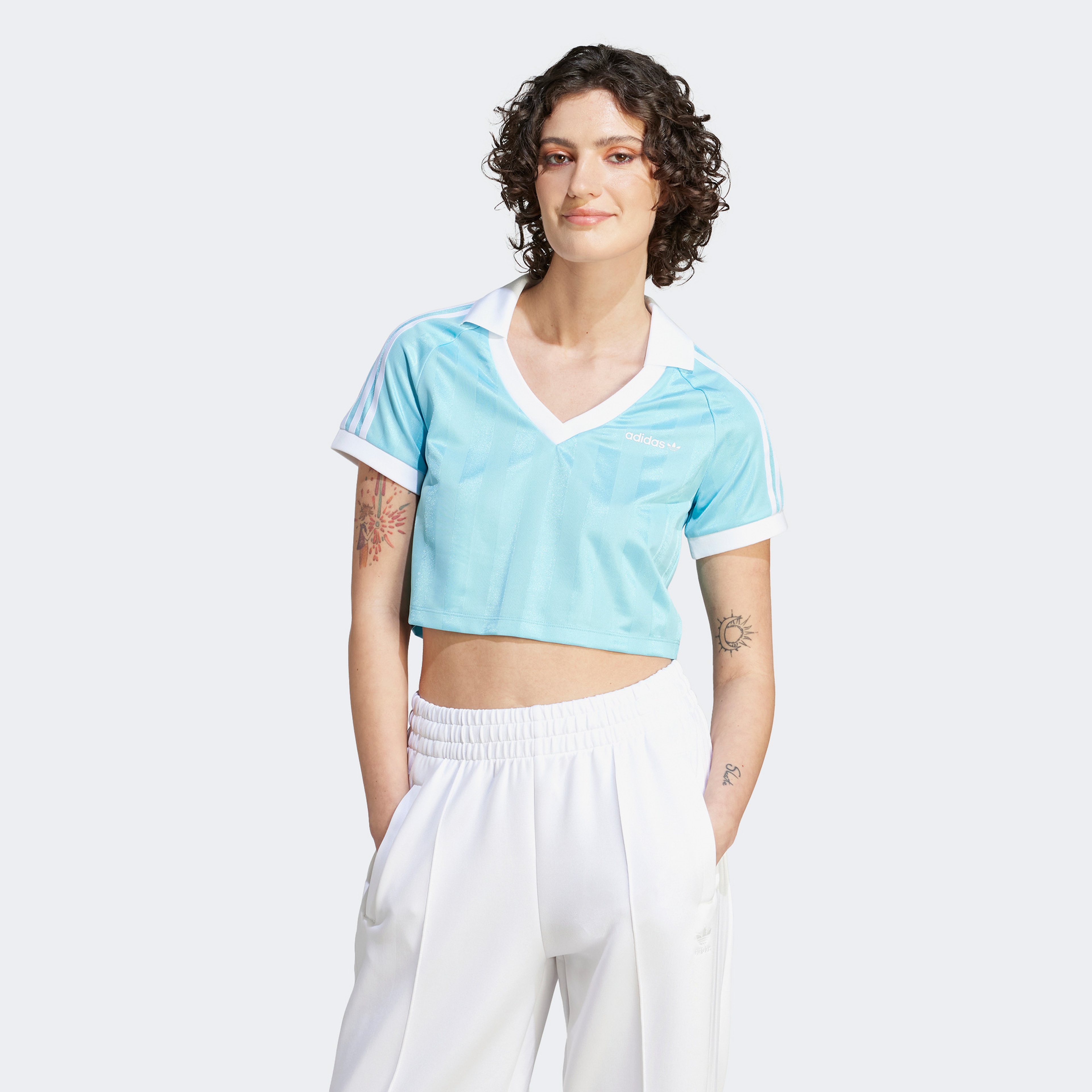 adidas Soccer Originals Kadın Mavi Crop