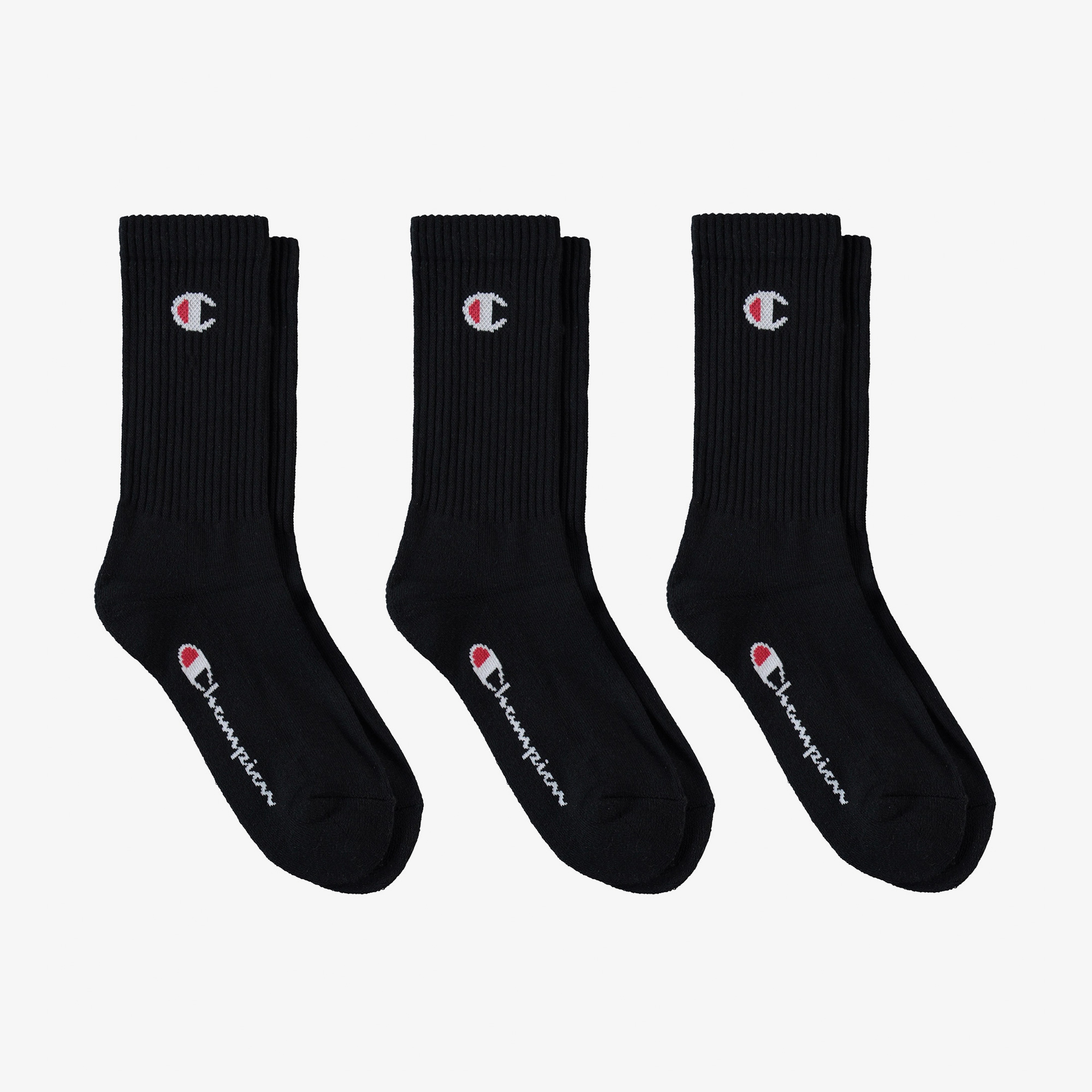 Champion Unisex Siyah 3'lü Çorap