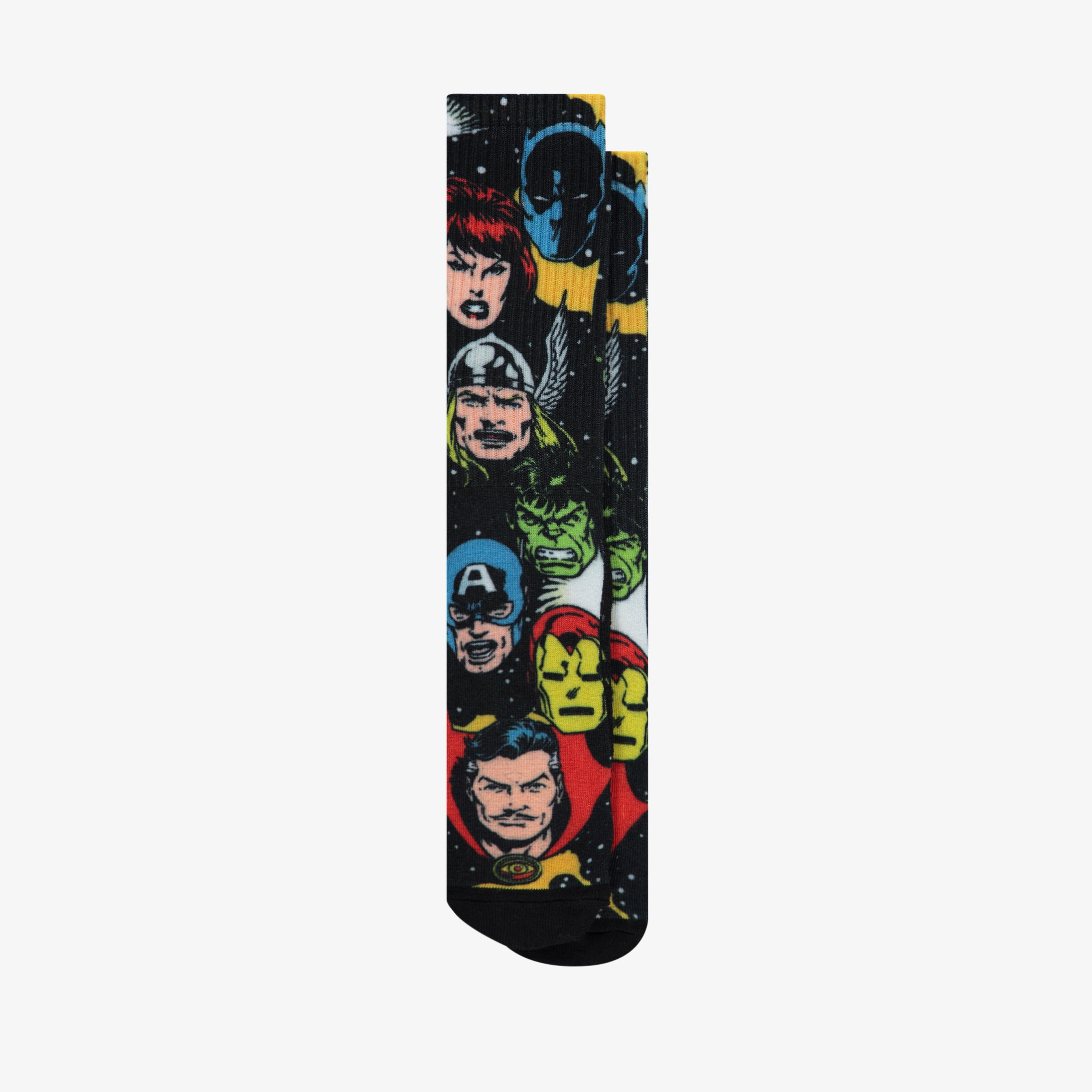 HUF Galactic heads Crew Erkek Siyah Çorap