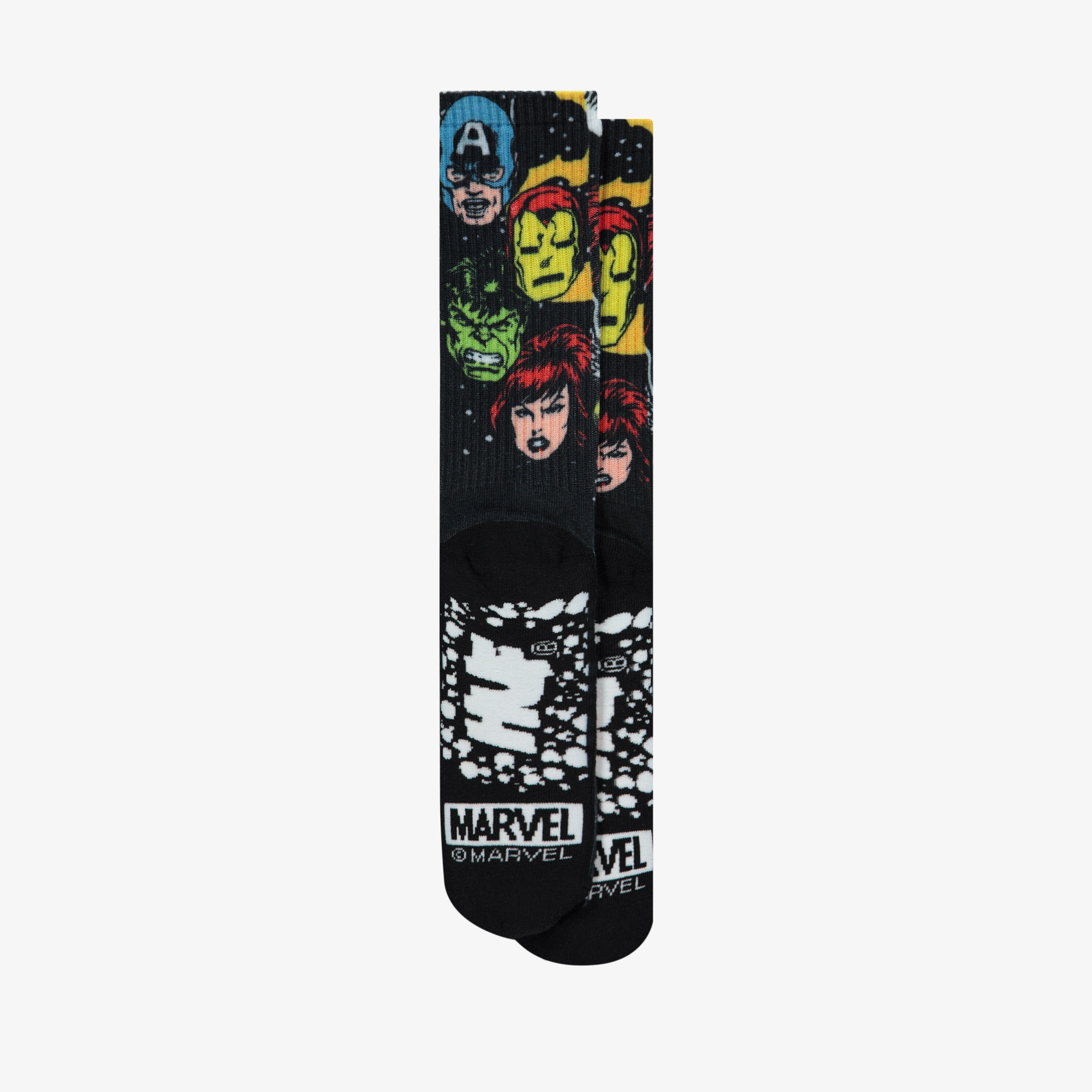 HUF Galactic heads Crew Erkek Siyah Çorap