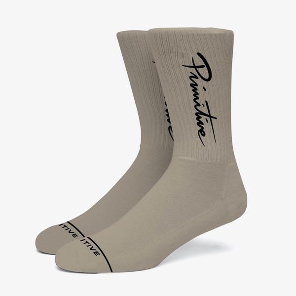 Primitive Nuevo Unisex Bej Çorap