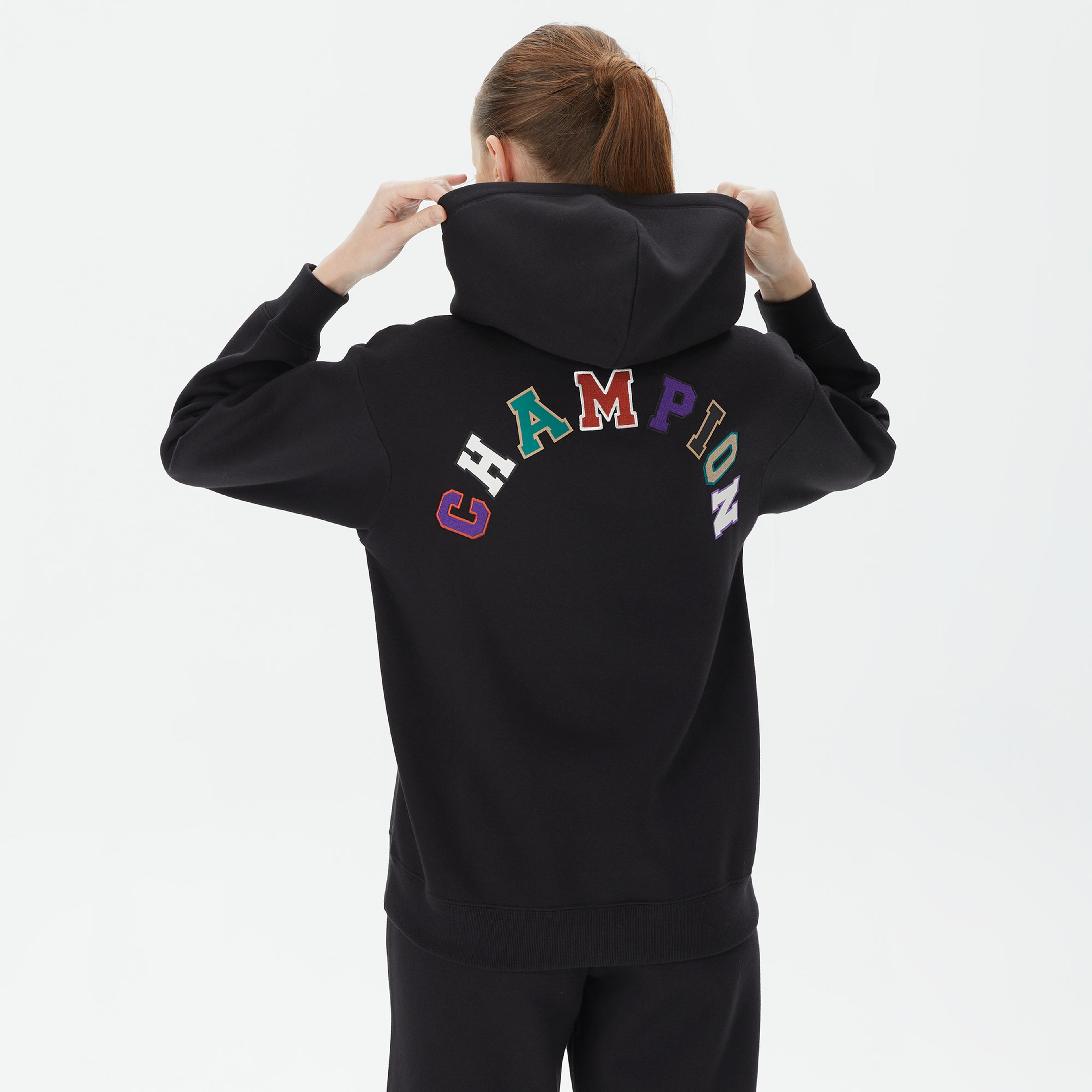 Champion Hooded Kadın Siyah Sweatshirt