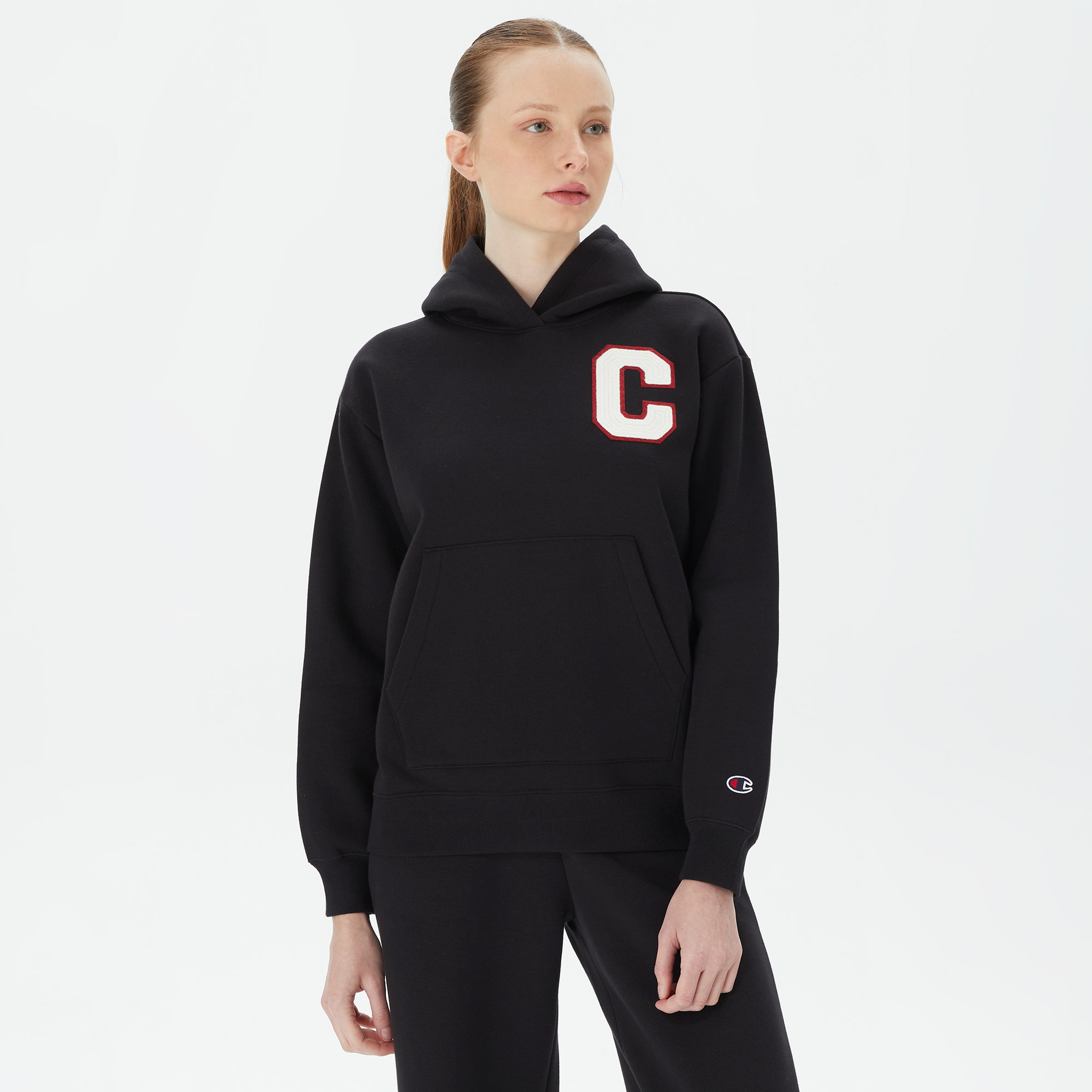 Champion Hooded Kadın Siyah Sweatshirt