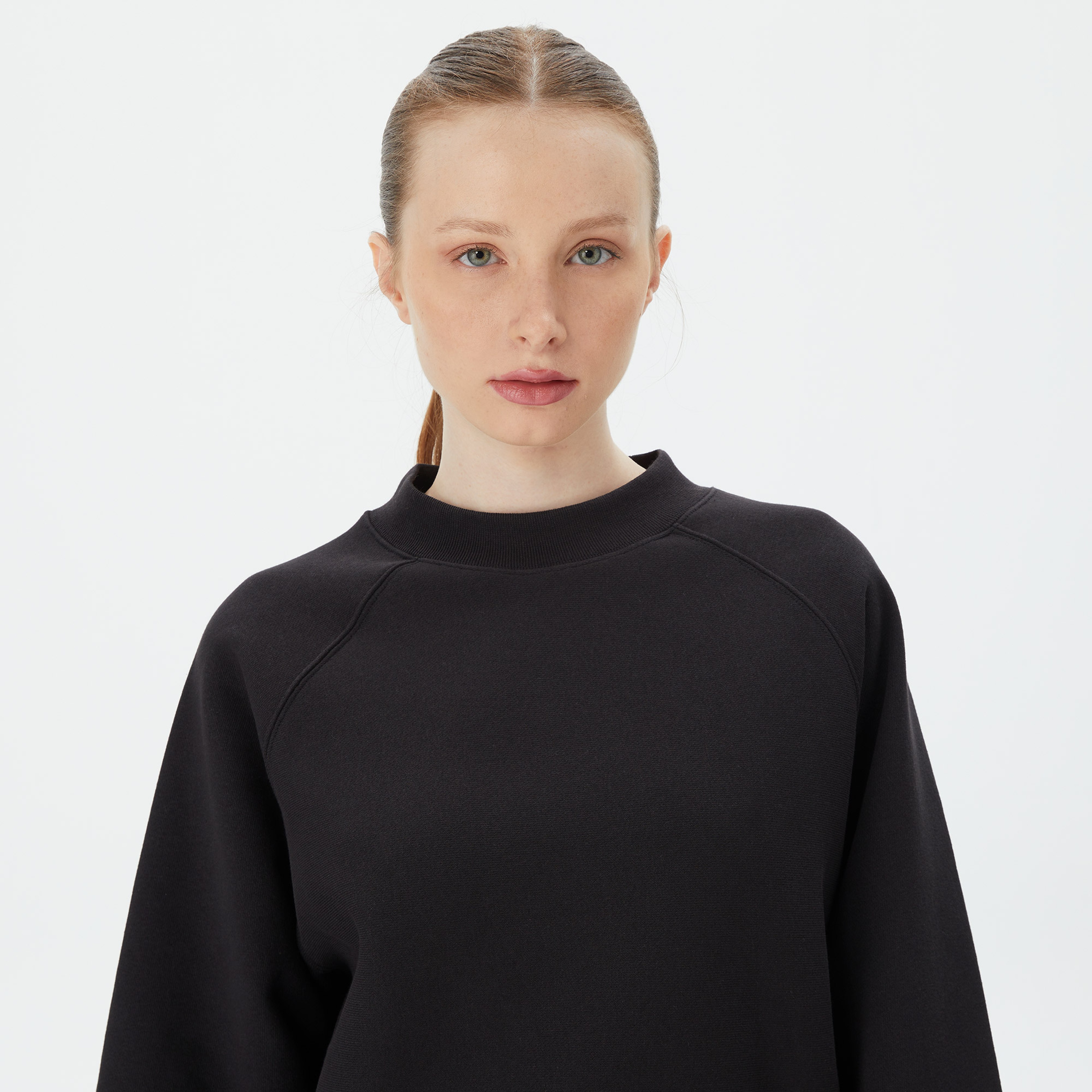 Champion Crewneck Kadın Siyah Sweatshirt