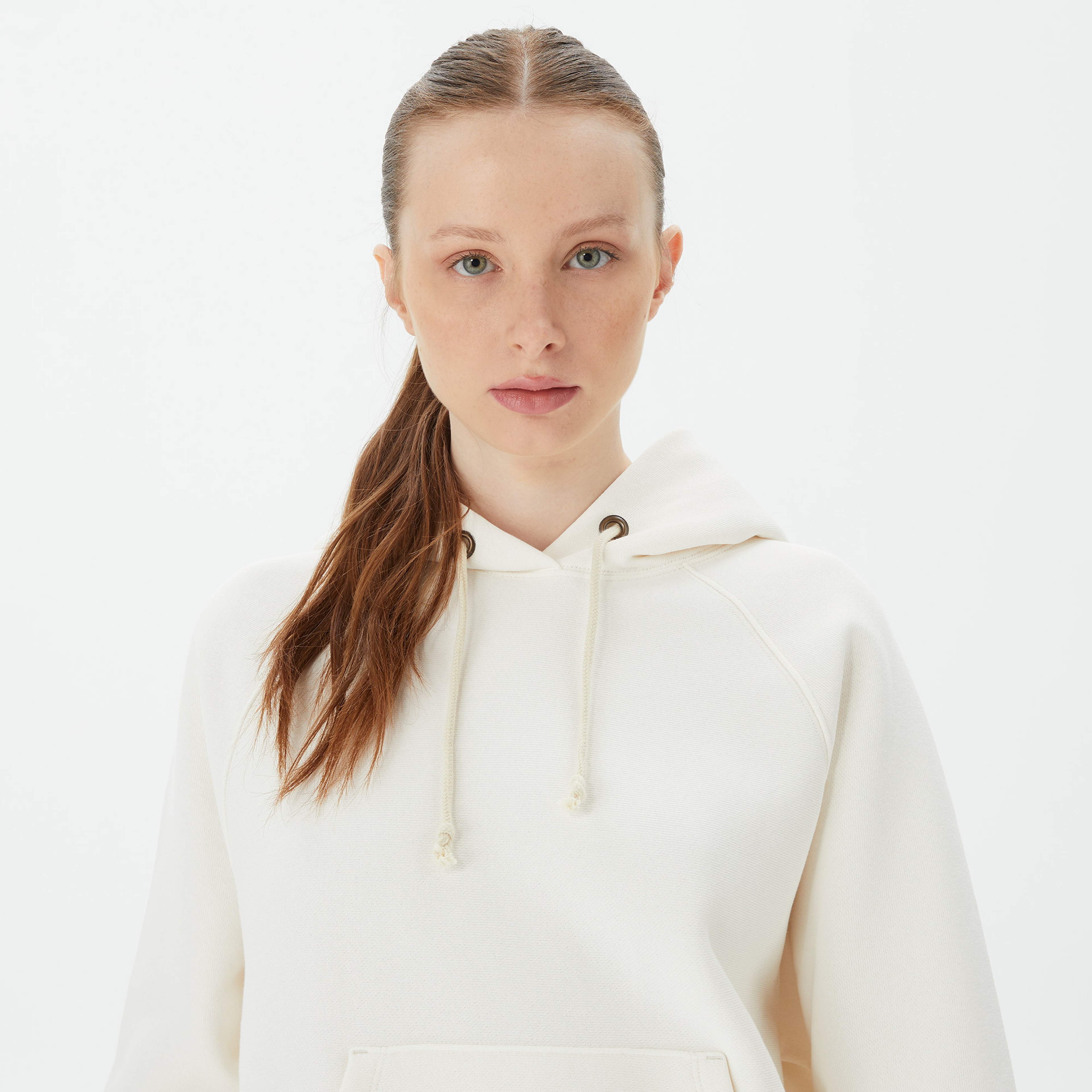 Champion Hooded Kadın Beyaz Hoodie