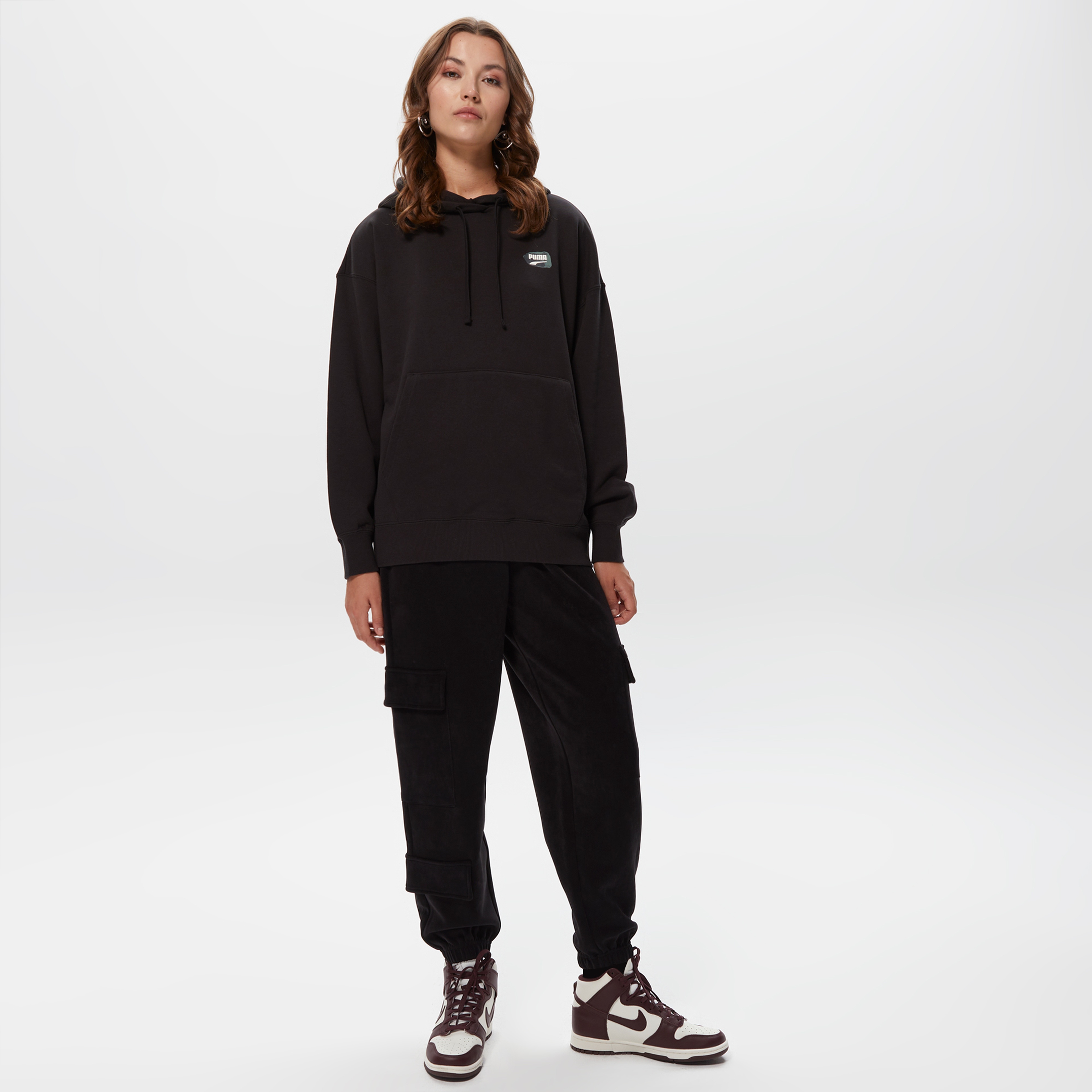 Puma Downtown Kadın Siyah Sweatshirt