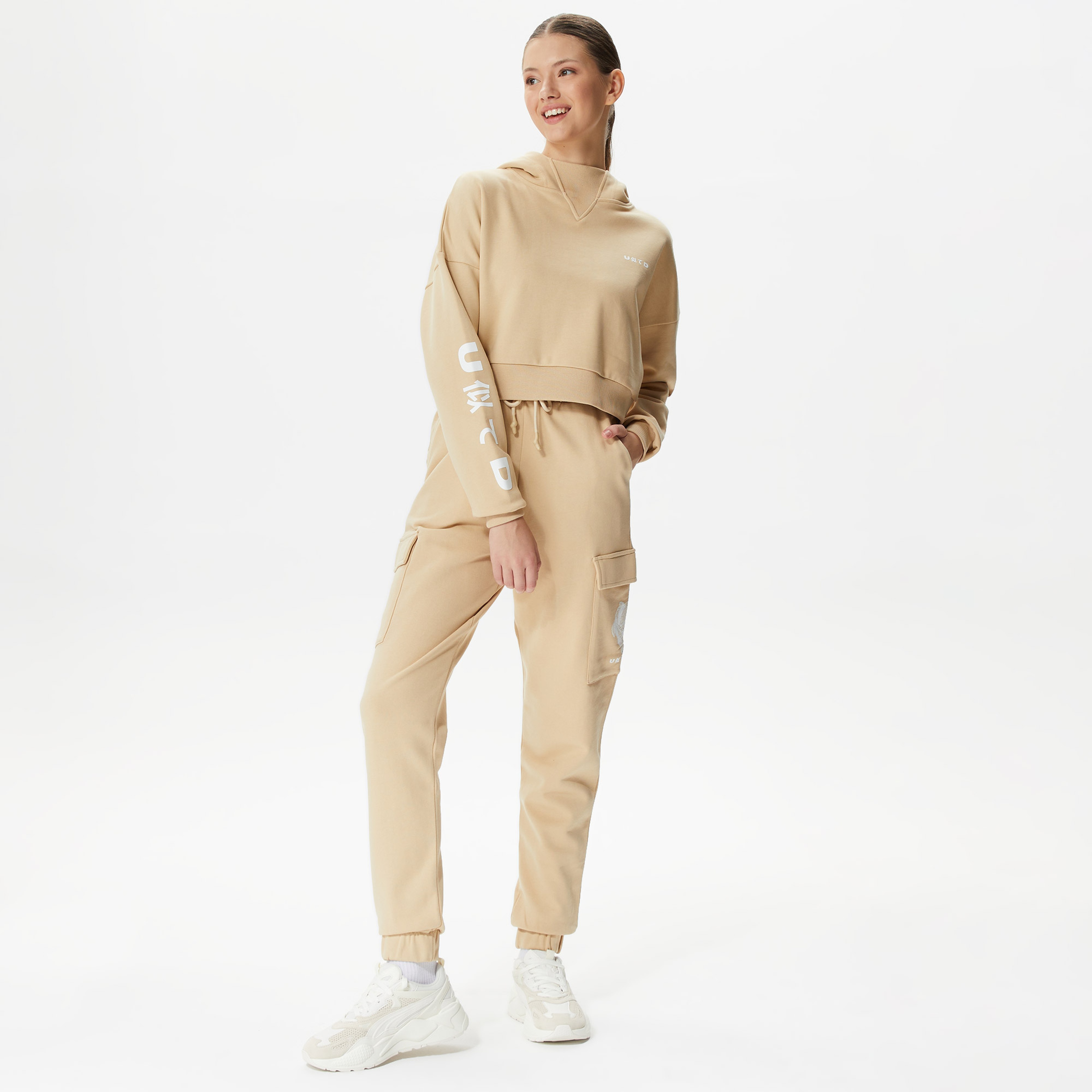 UNITED4 Kadın Kahverengi Sweatshirt