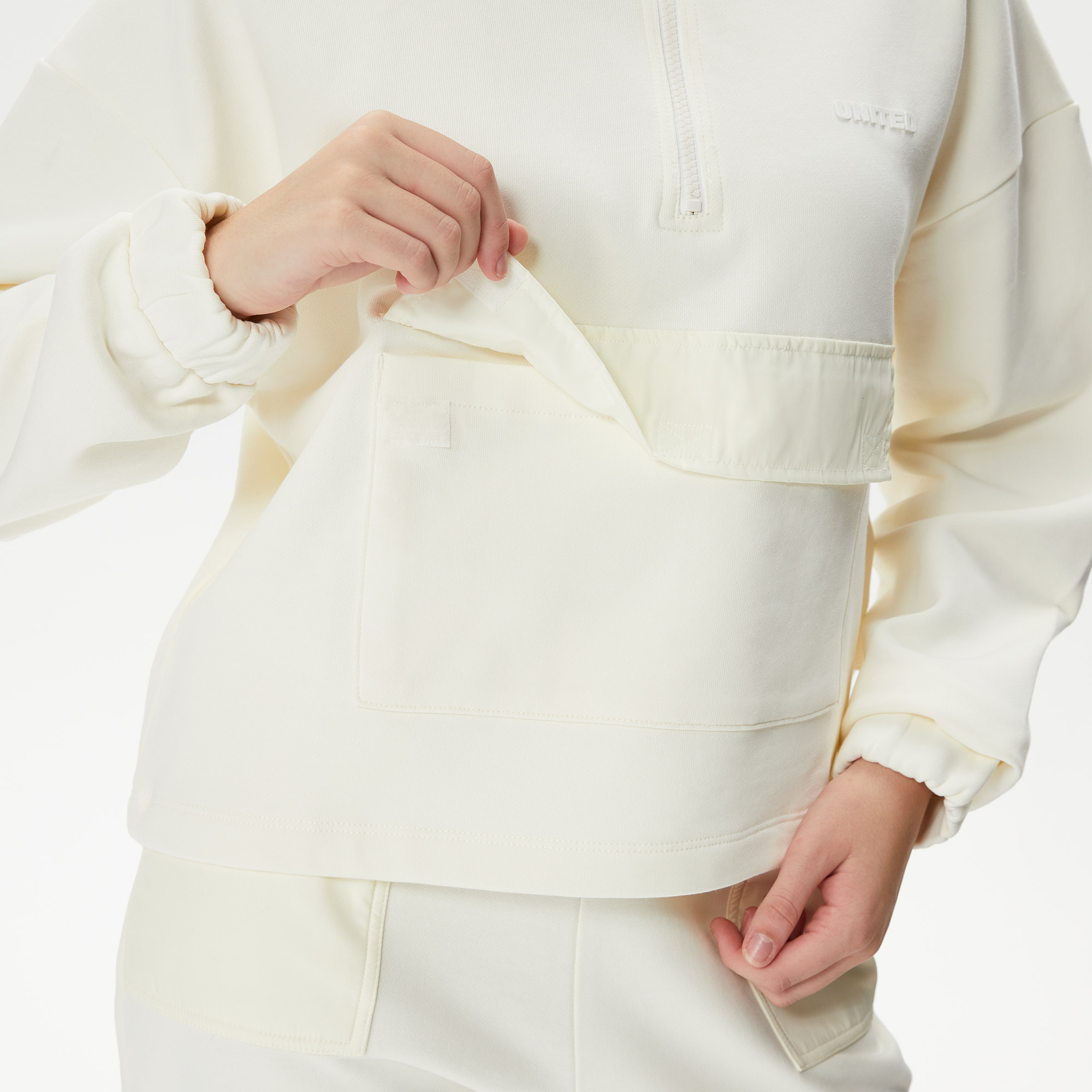 UNITED4 Kadın Krem Sweatshirt