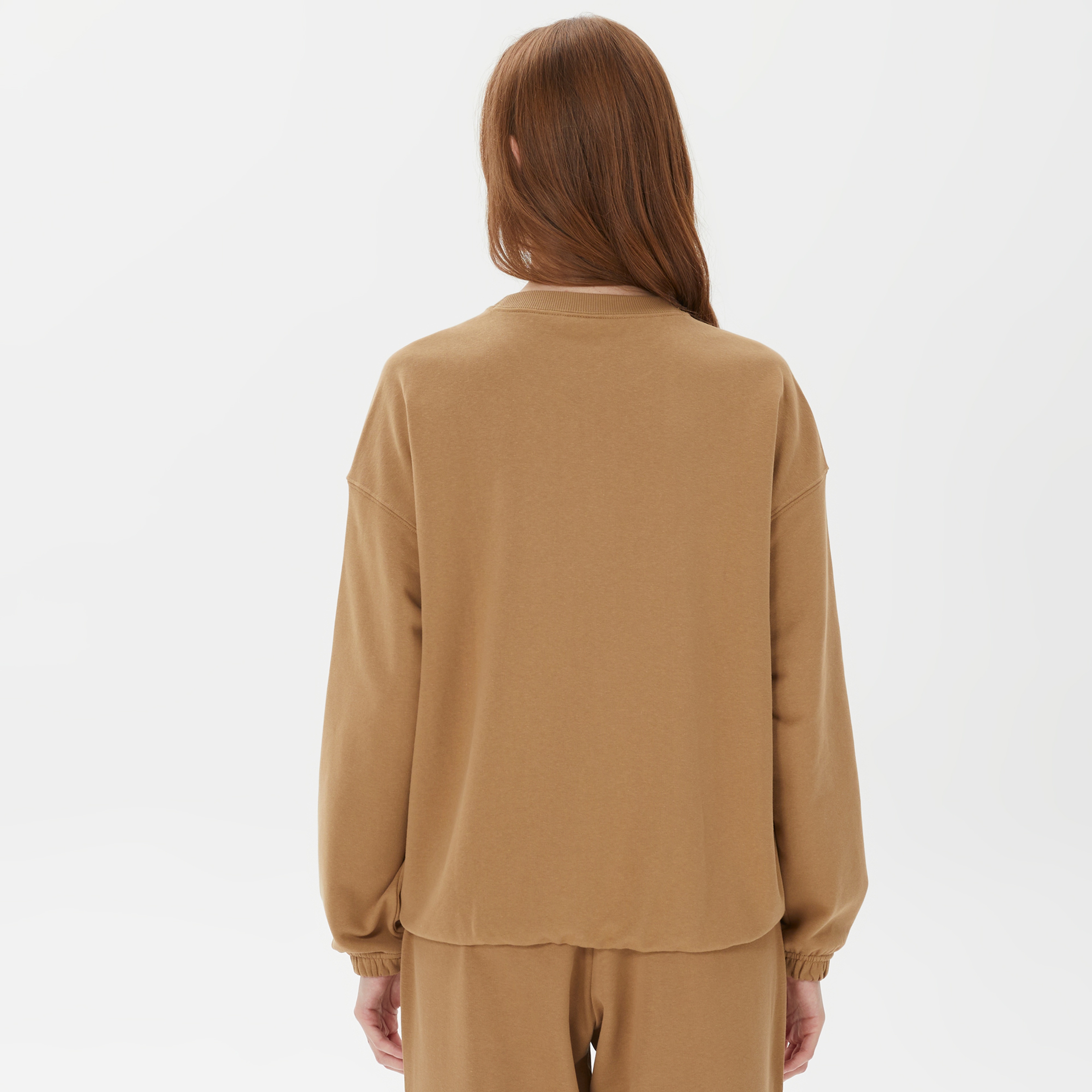 Puma Downtown Oversized Kadın Kahverengi Sweatshirt