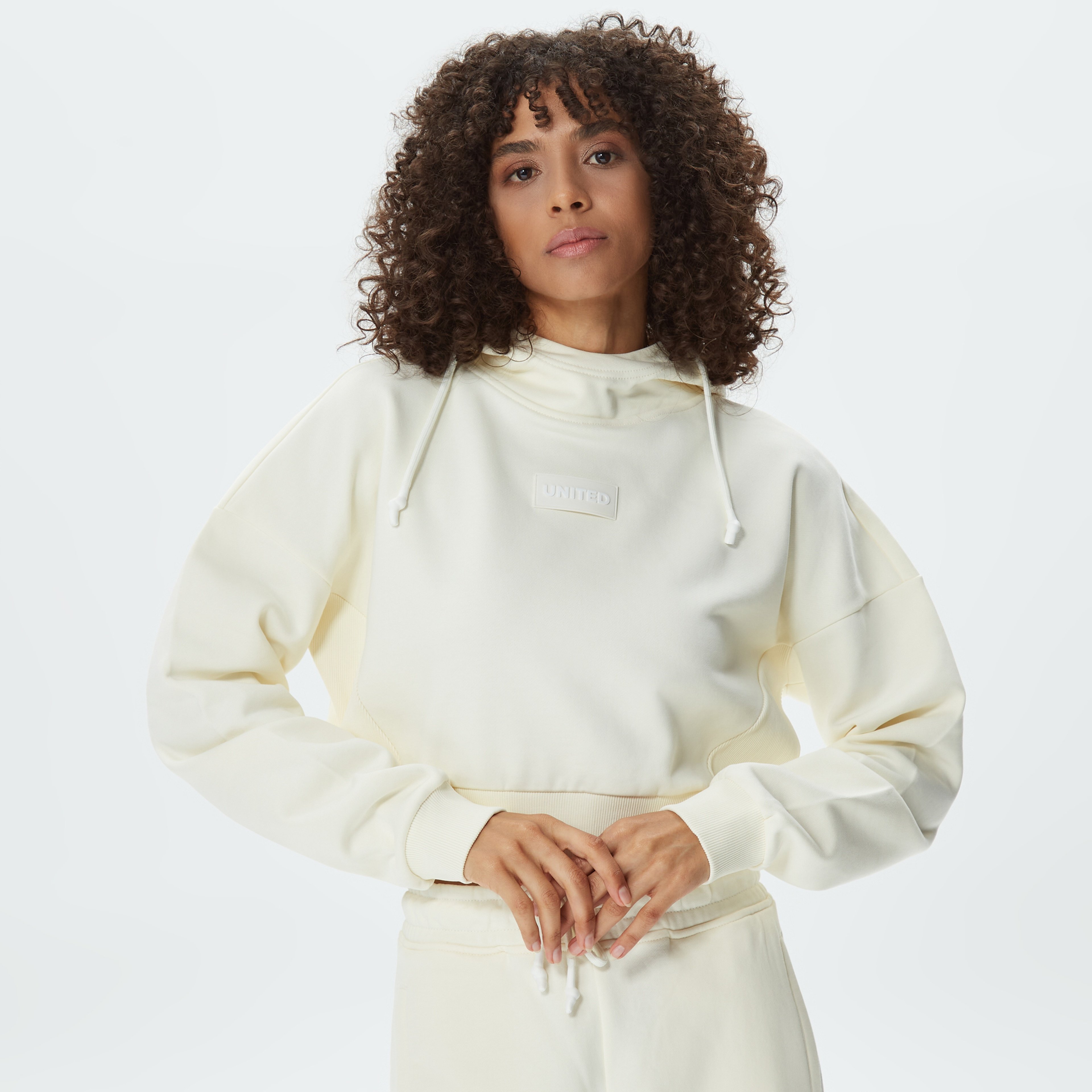 UNITED4 Kadın Beyaz Sweatshirt
