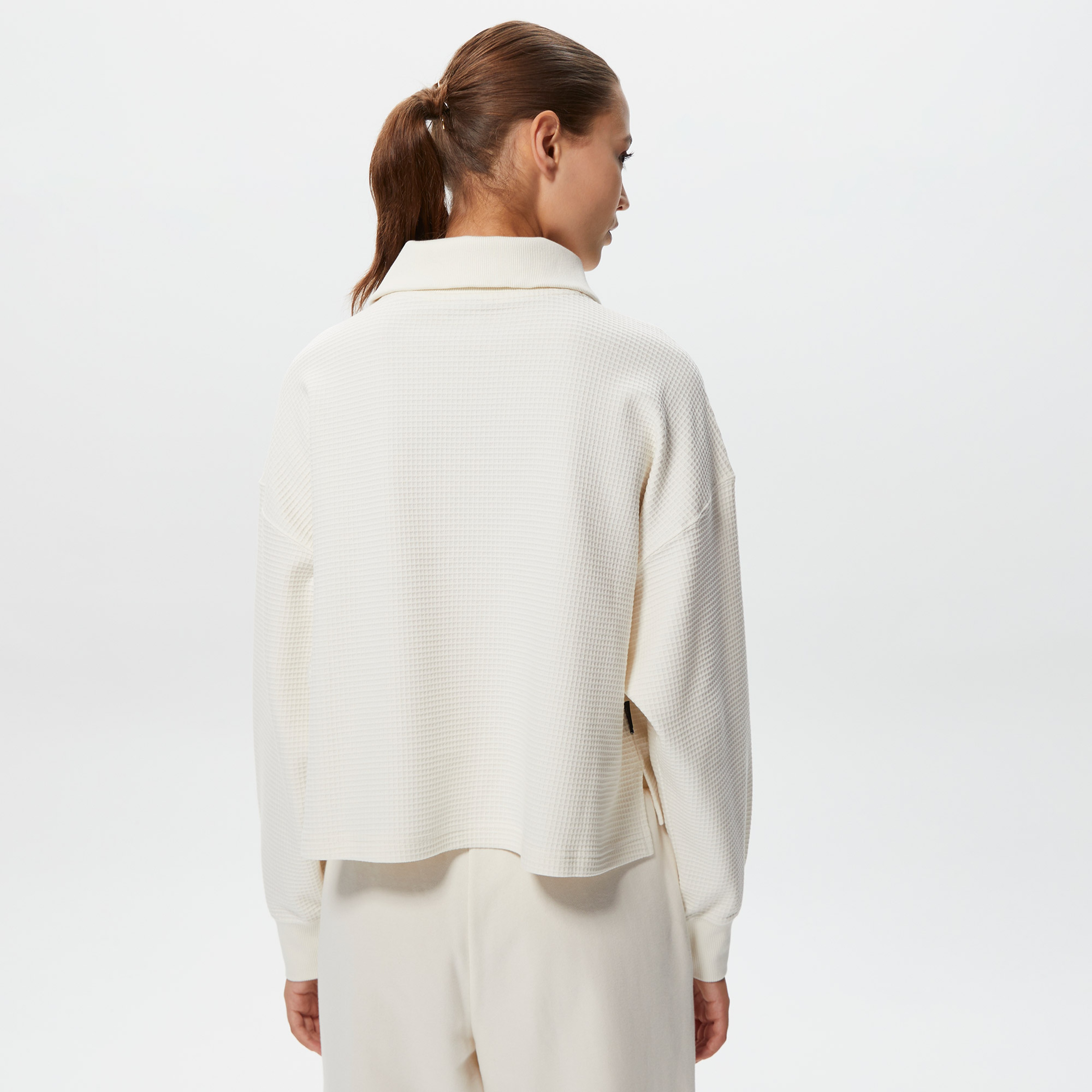 Puma Downtown HalfZip Kadın Krem Sweatshirt