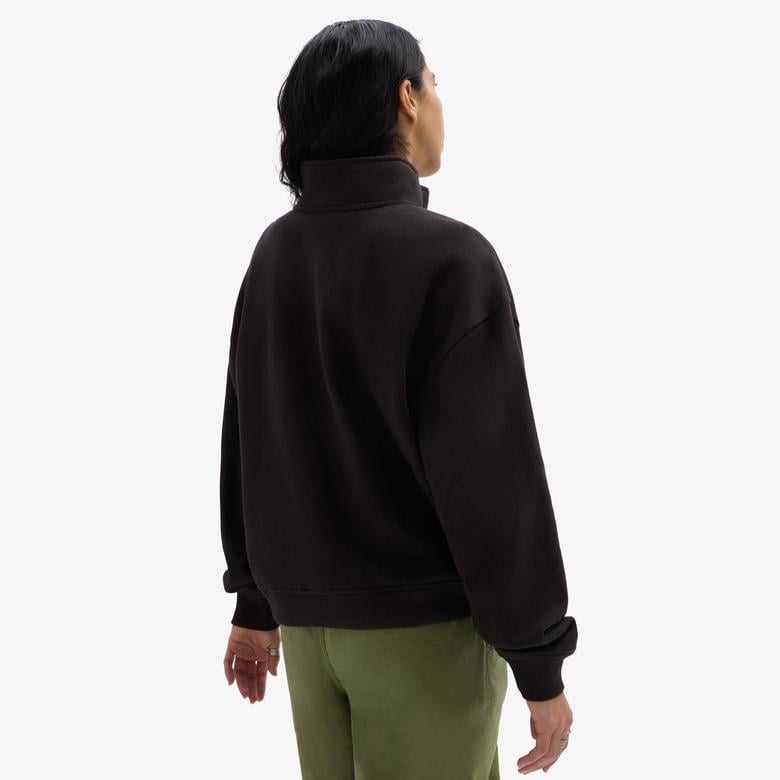 Vans Leighton Mock Neck Fleece Kadın Siyah Sweatshirt