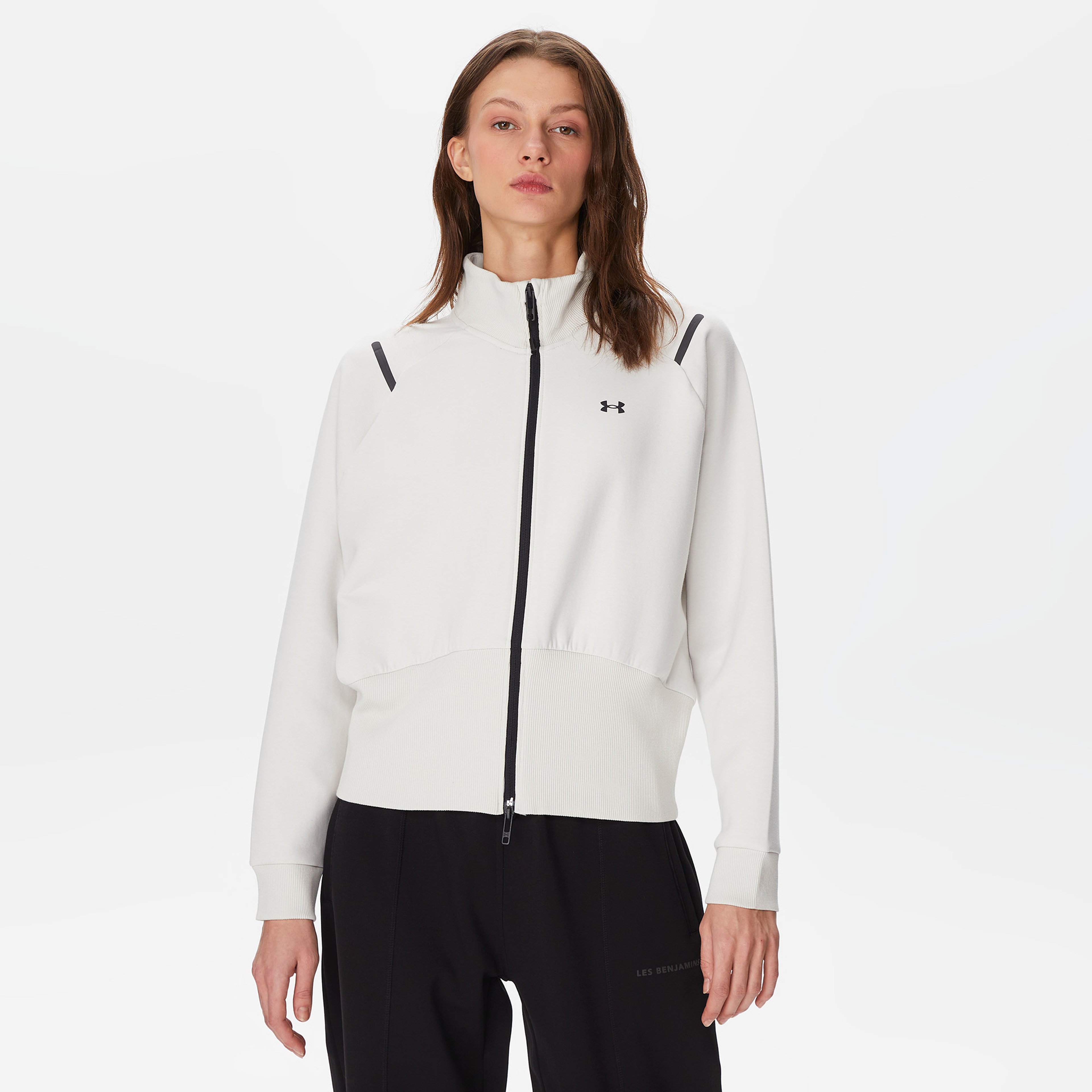 Under Armour Unstoppable Fleece Knit Kadın Beyaz Sweatshirt