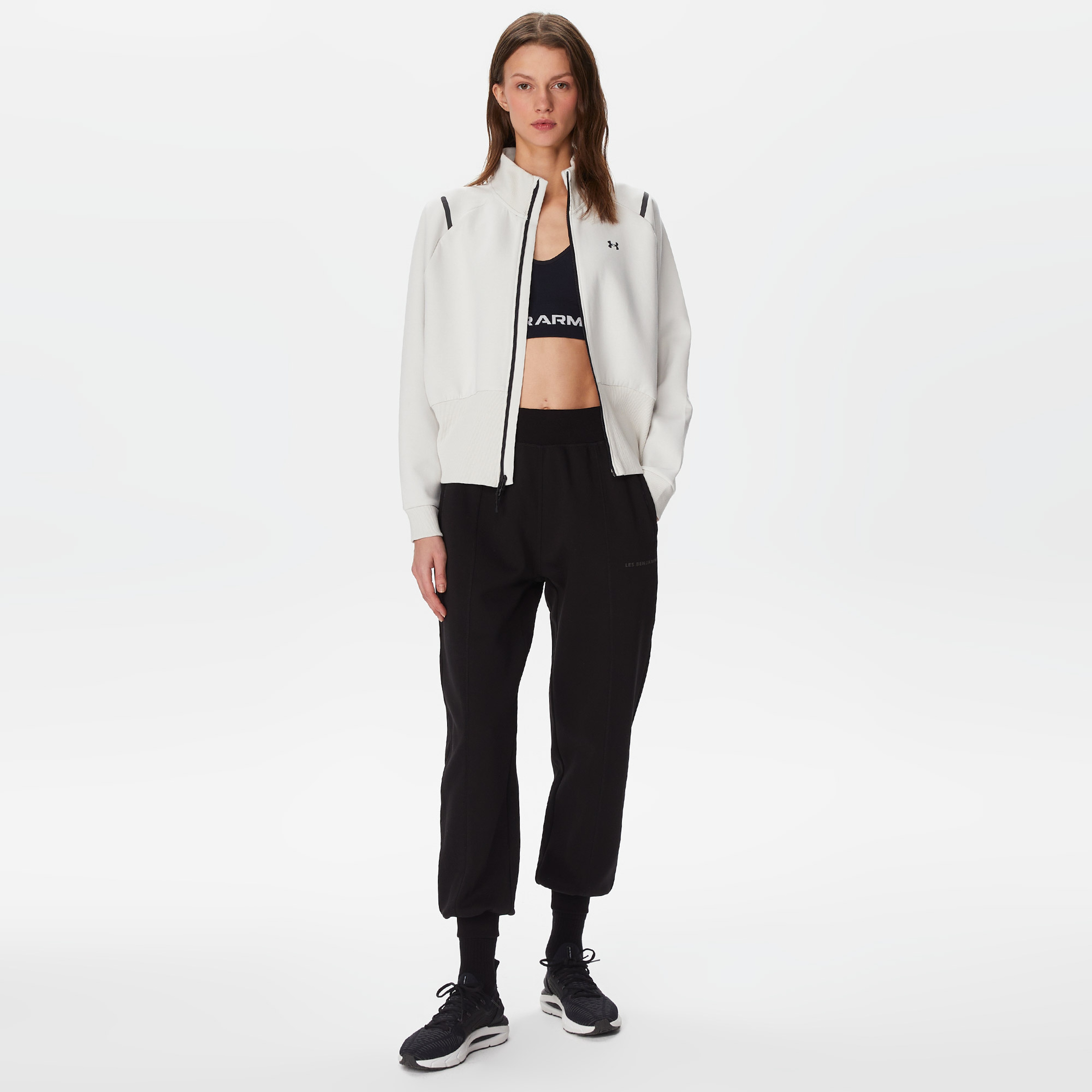 Under Armour Unstoppable Fleece Knit Kadın Beyaz Sweatshirt