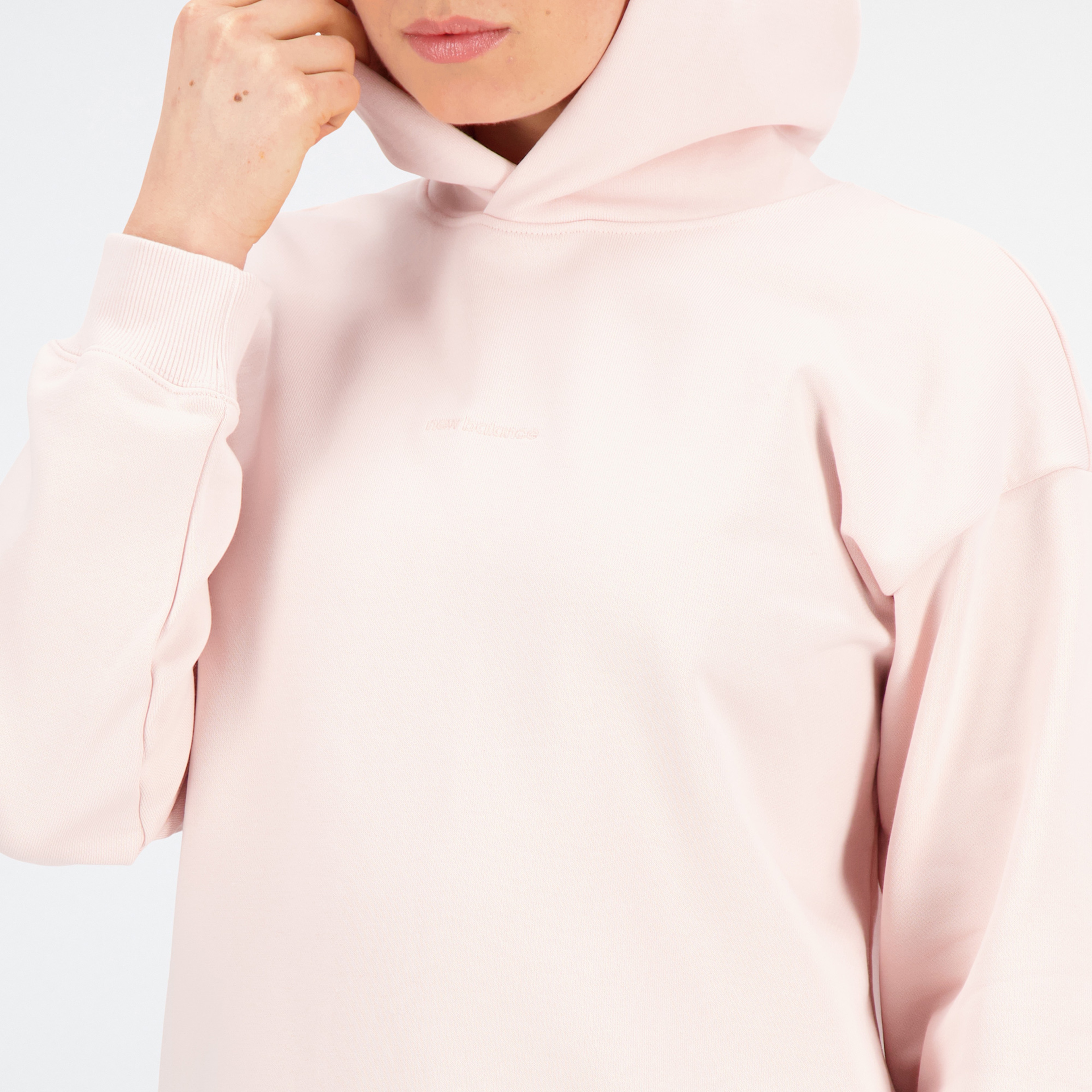 New Balance Athletics Linear Kadın Pembe Hoodie