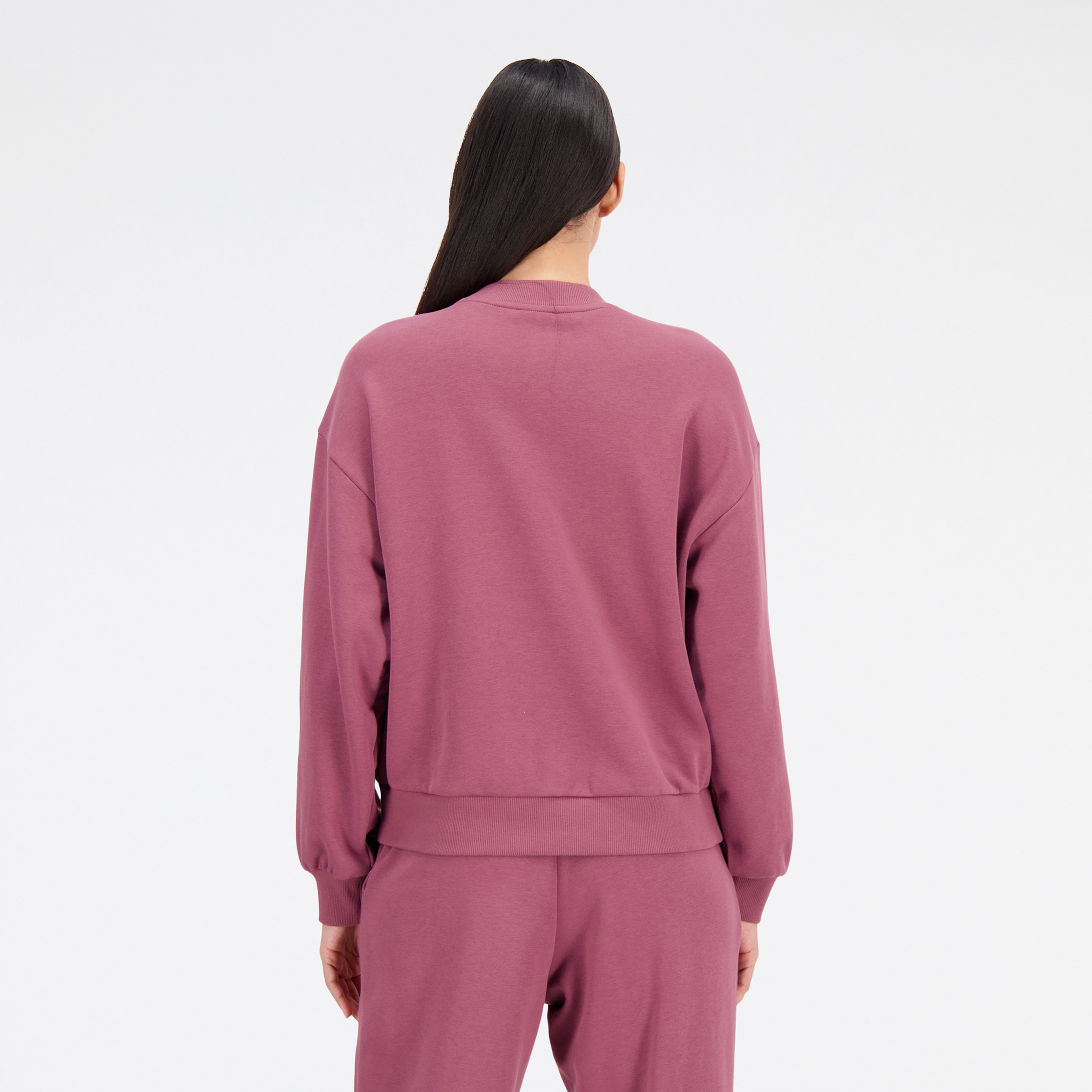 New Balance Essentials Varsity Fleece Kadın Pembe Sweatshirt