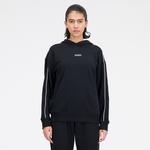 New Balance Essentials French Terry Oversize Kadın Siyah Hoodie