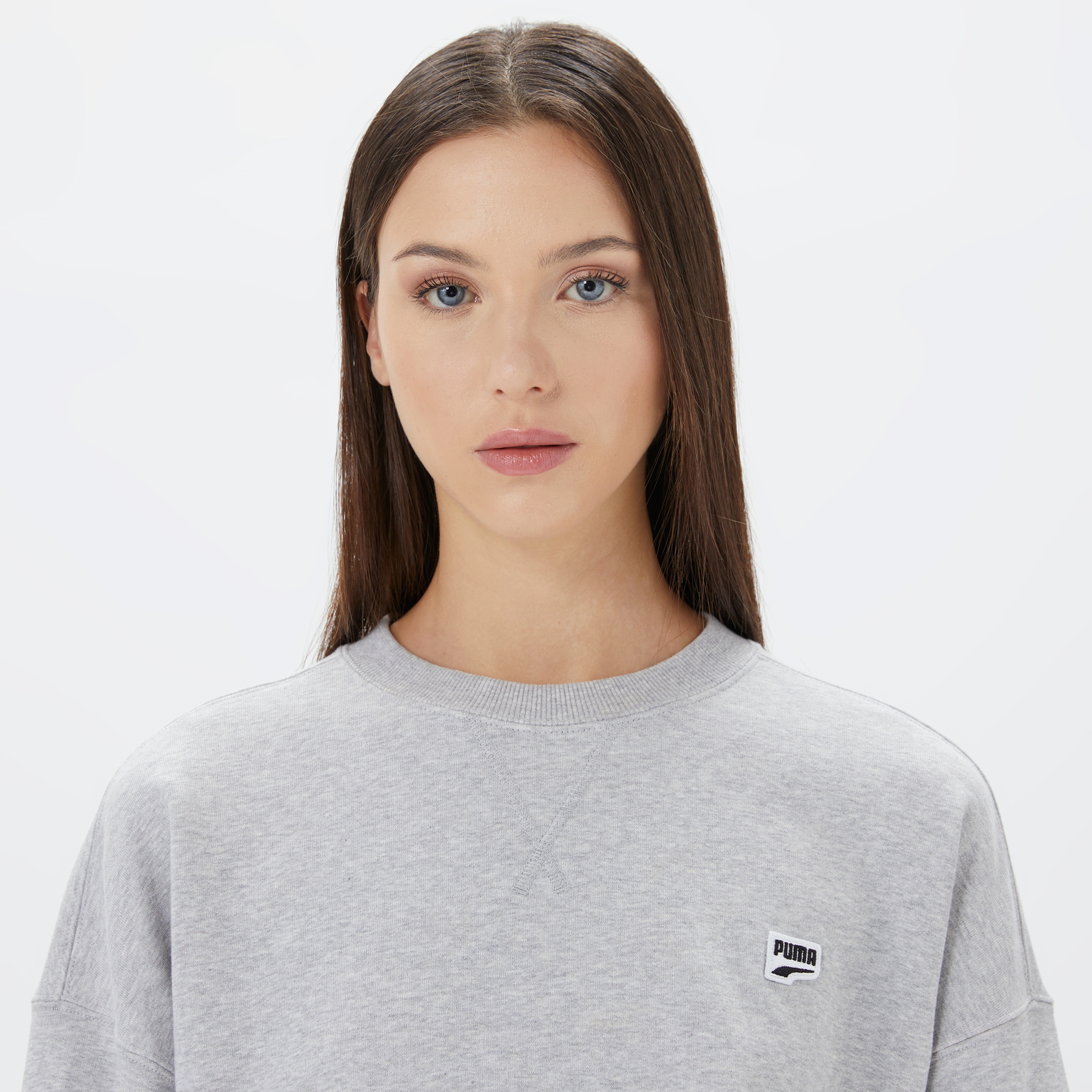Puma Downtown Kadın Gri Sweatshirt