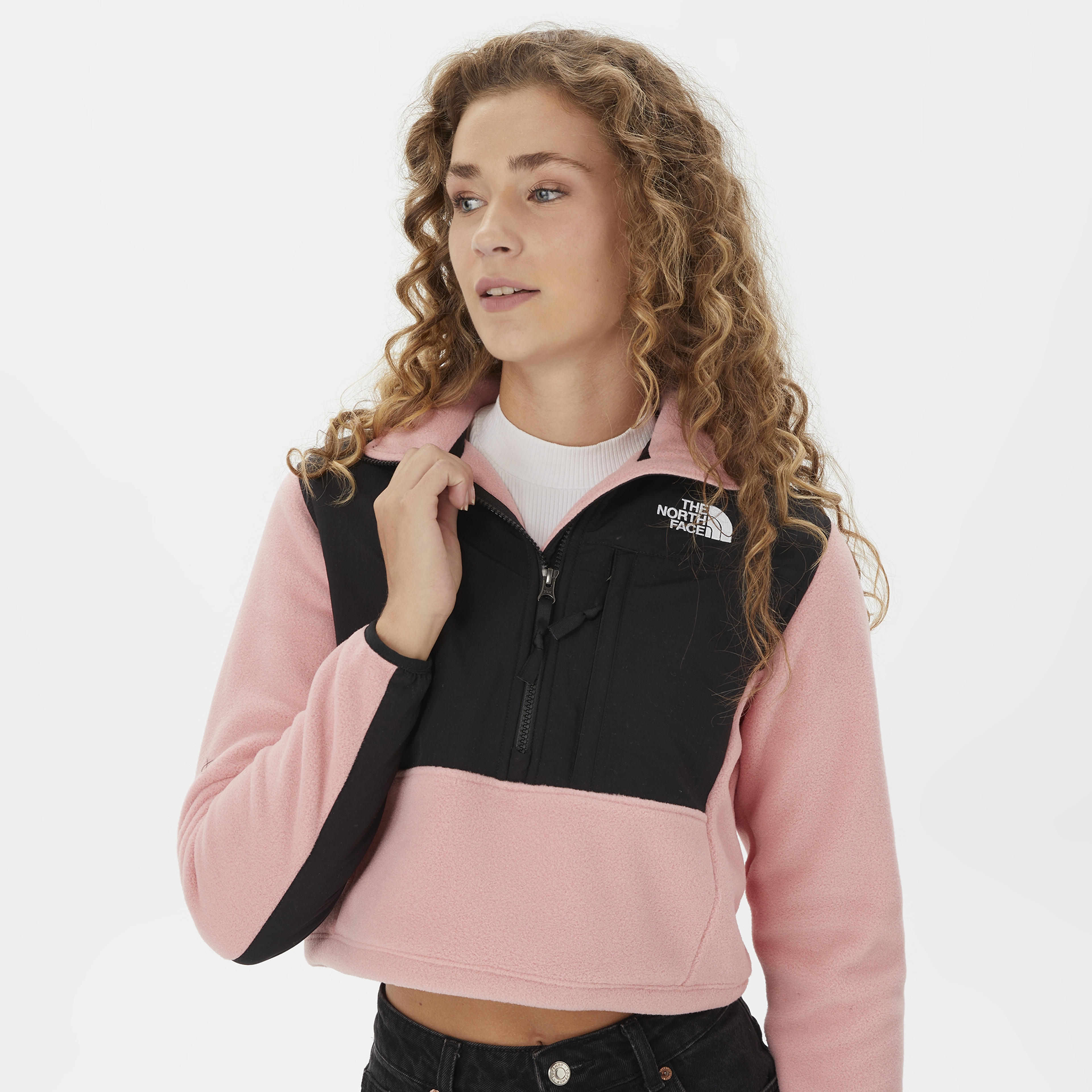 The North Face Denali Crop Kadın Pembe Polar Mont