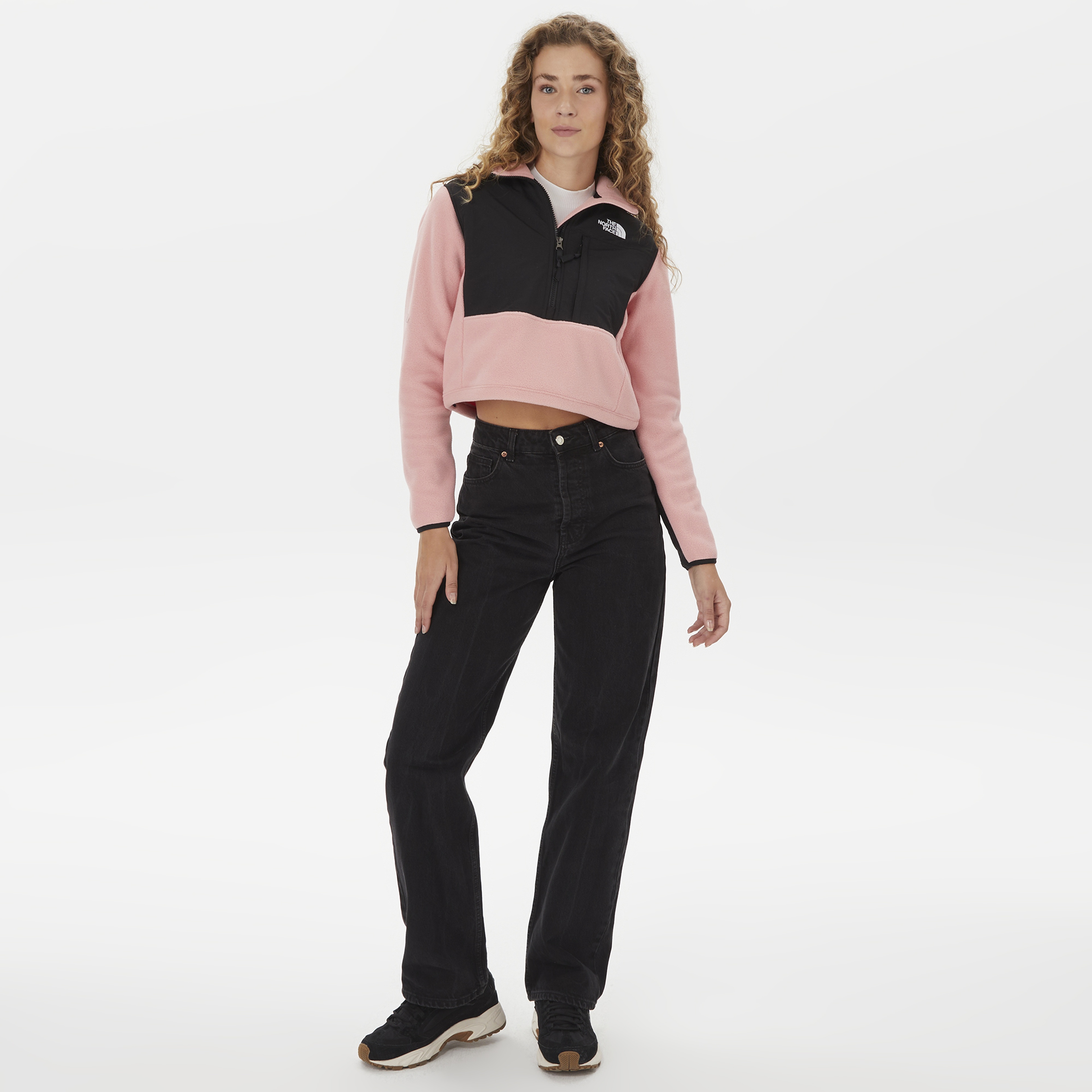 The North Face Denali Crop Kadın Pembe Polar Mont