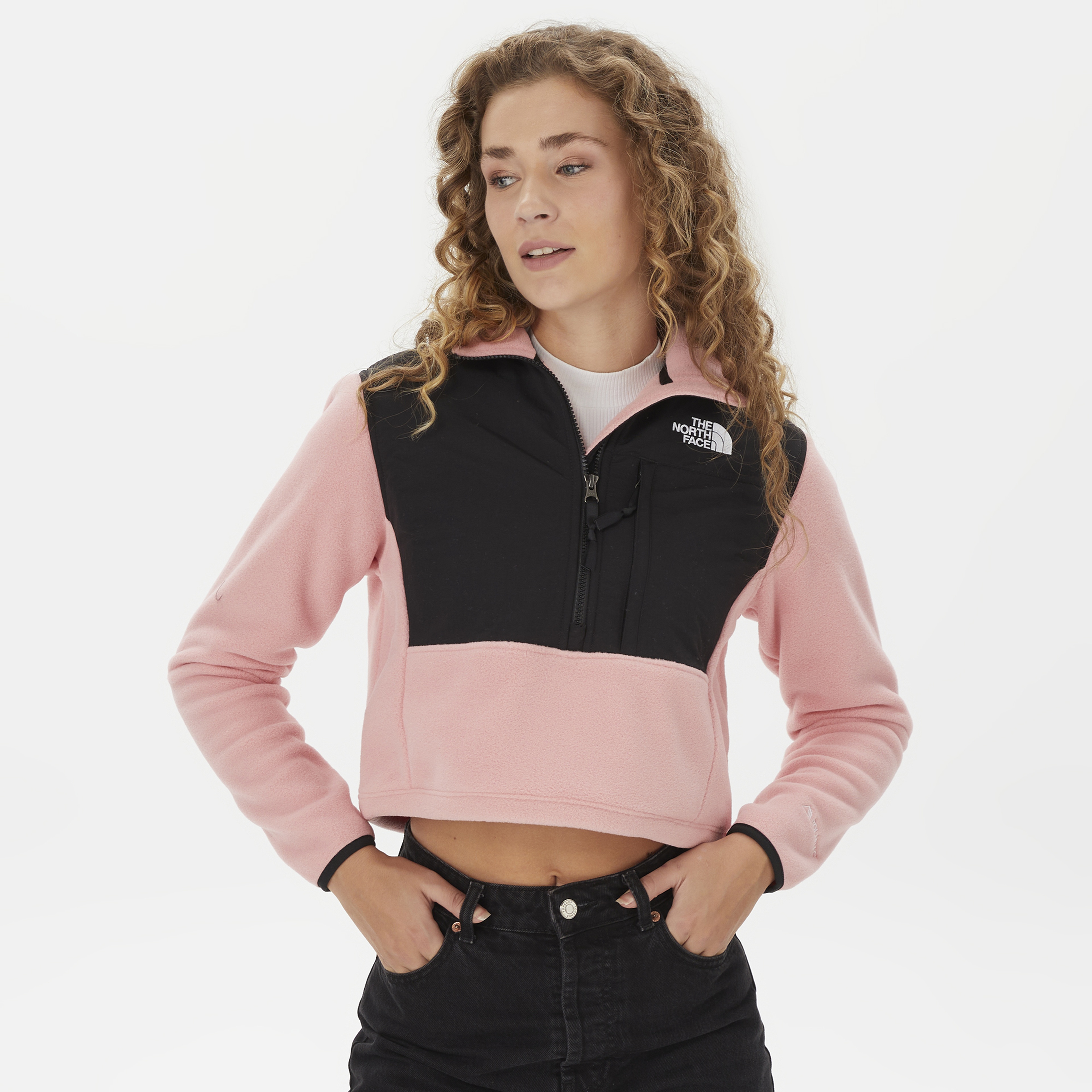 The North Face Denali Crop Kadın Pembe Polar Mont
