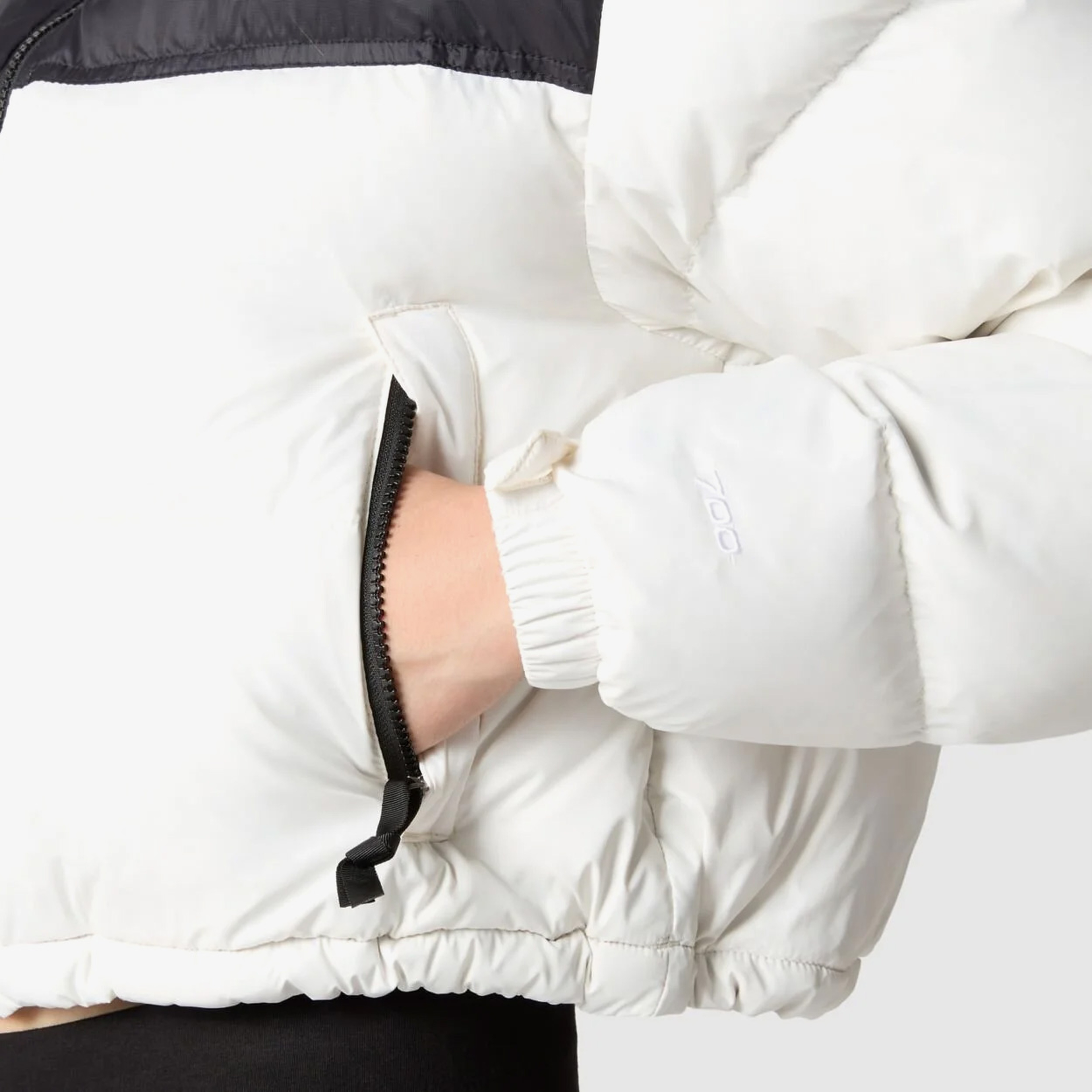 The North Face Nuptse Short Kadın Beyaz Mont