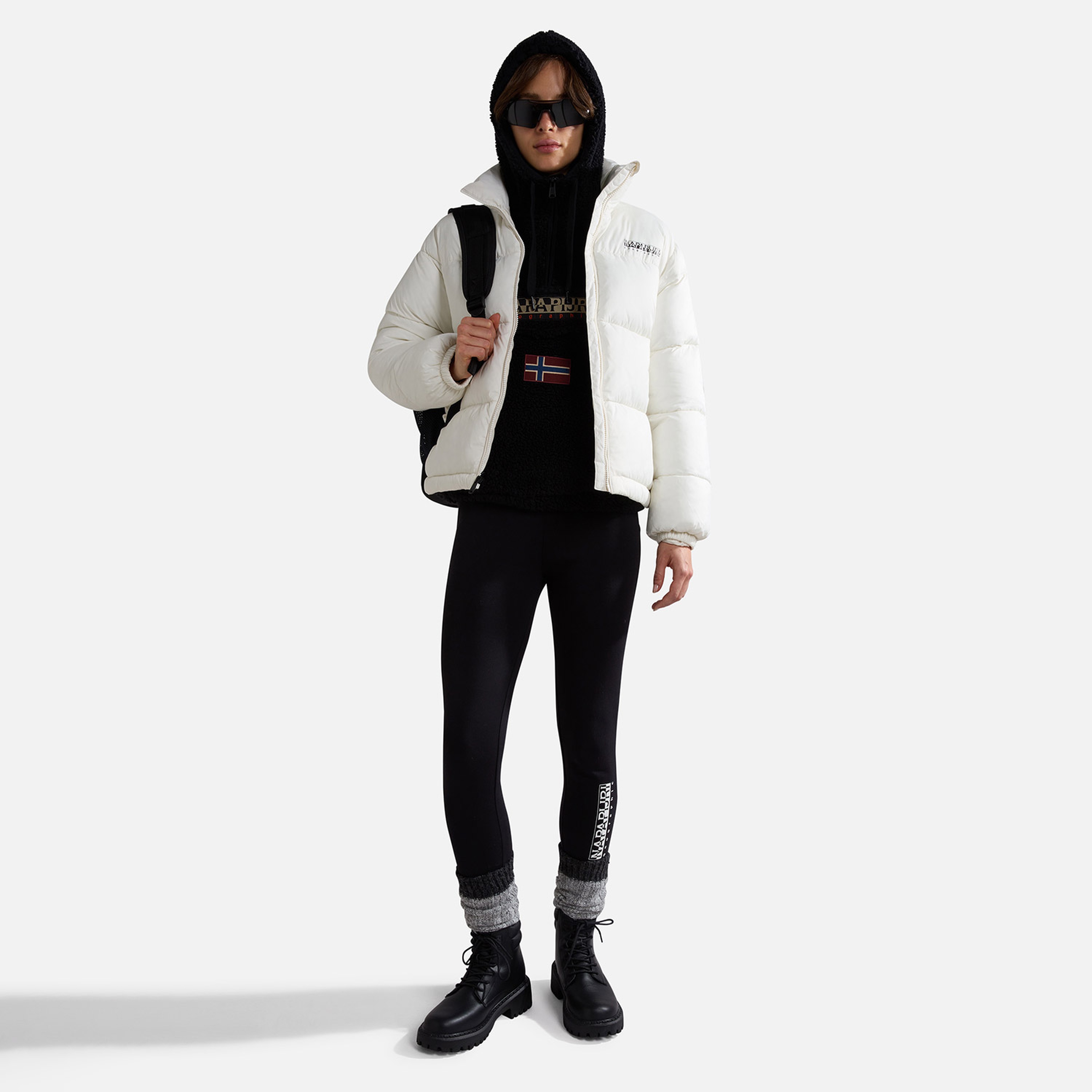 Napapijri A-Box 3 Kadın Beyaz Mont