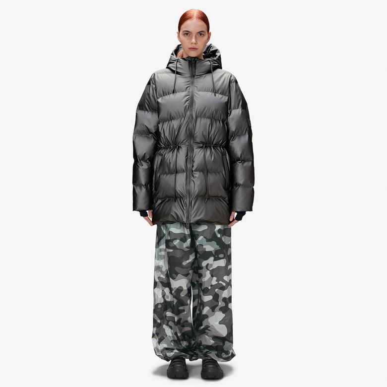 Rains Alta Puffer W3T4 Kadın Gri Mont