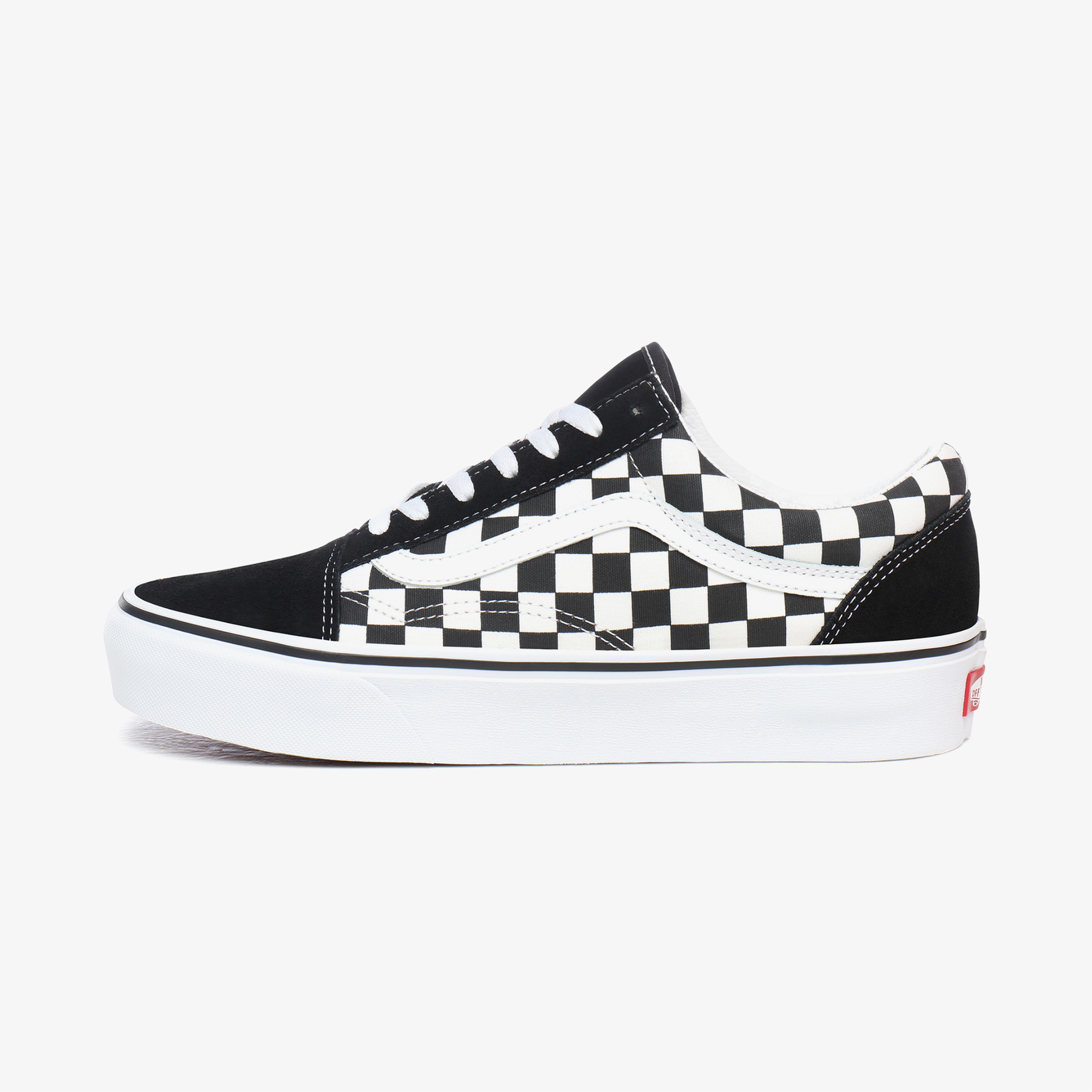 Vans Old Skool Platform Checkerboard Kadın Platform Siyah Sneaker