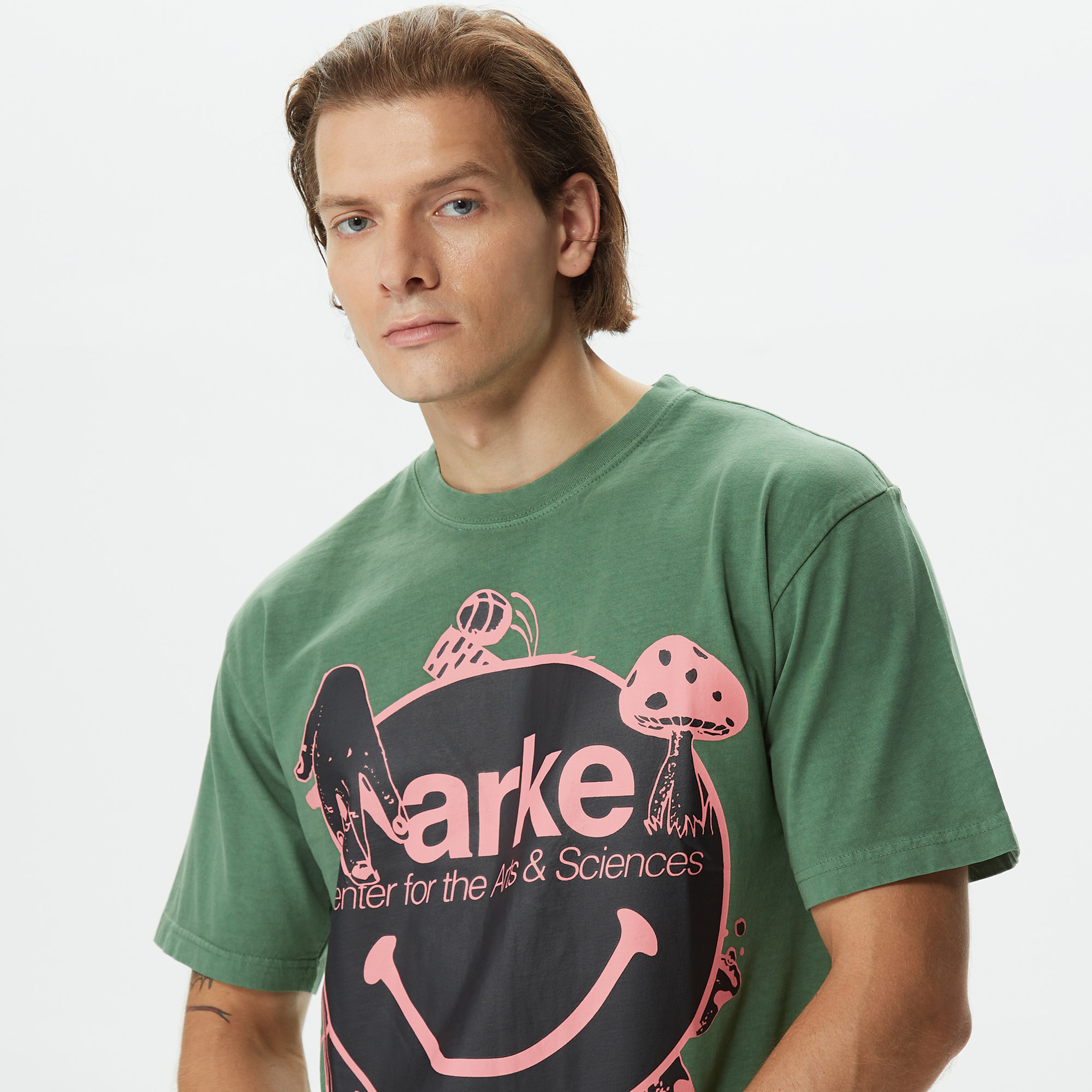 Market Smiley Arts Sciencies Erkek Yeşil T-Shirt
