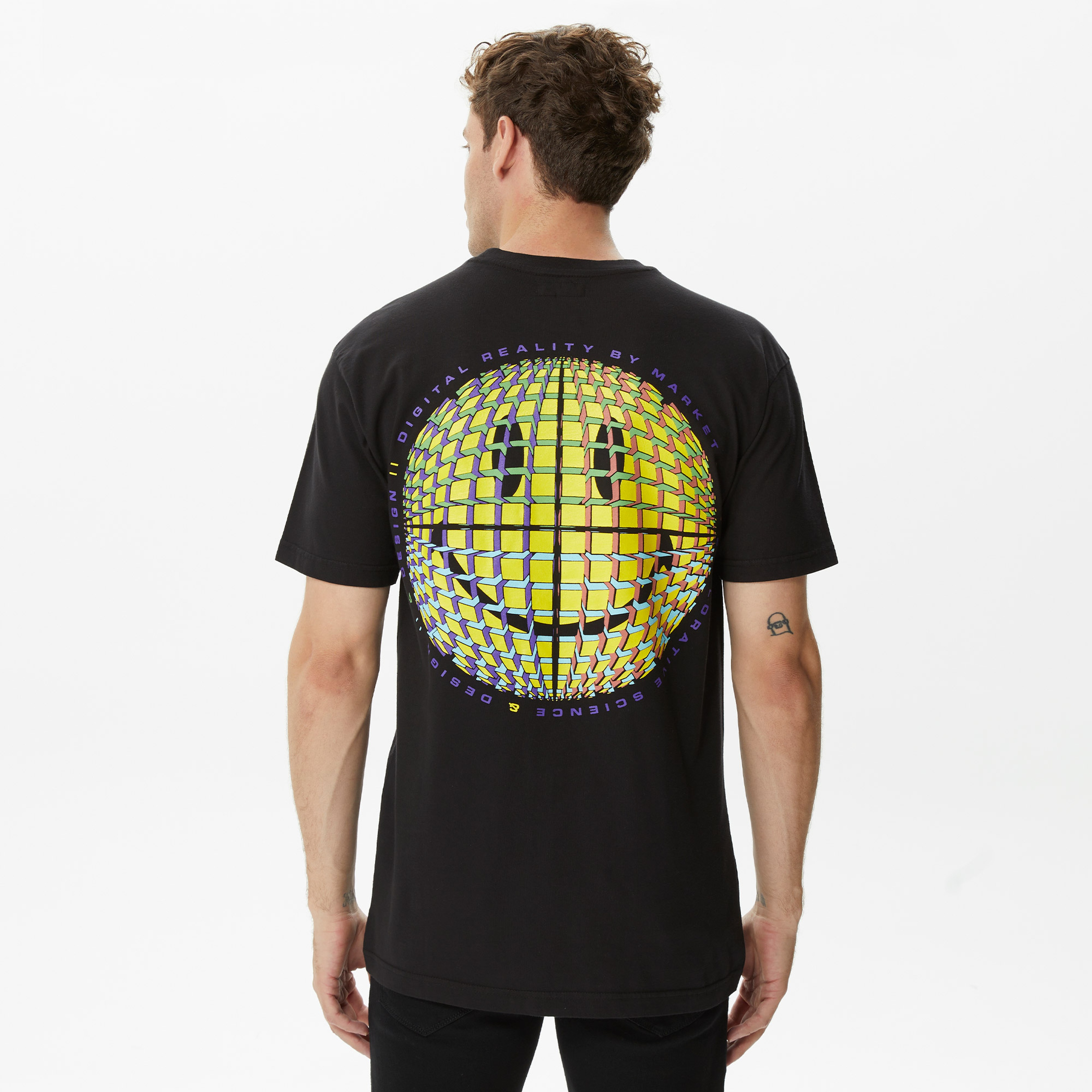 Market Smiley Afterhours Pocket Erkek Siyah T-Shirt