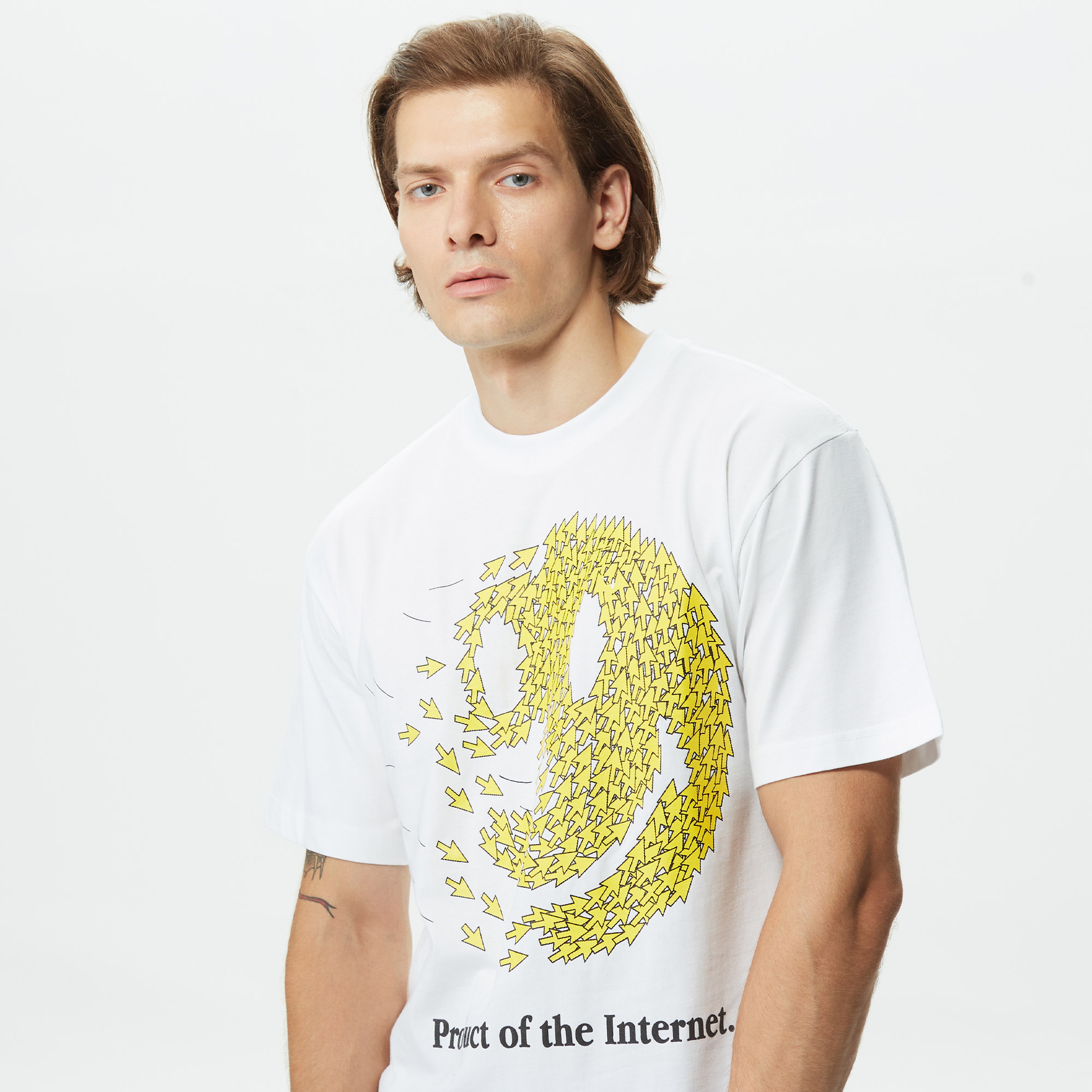 Market Smiley Product Of The Internet Erkek Beyaz T-Shirt